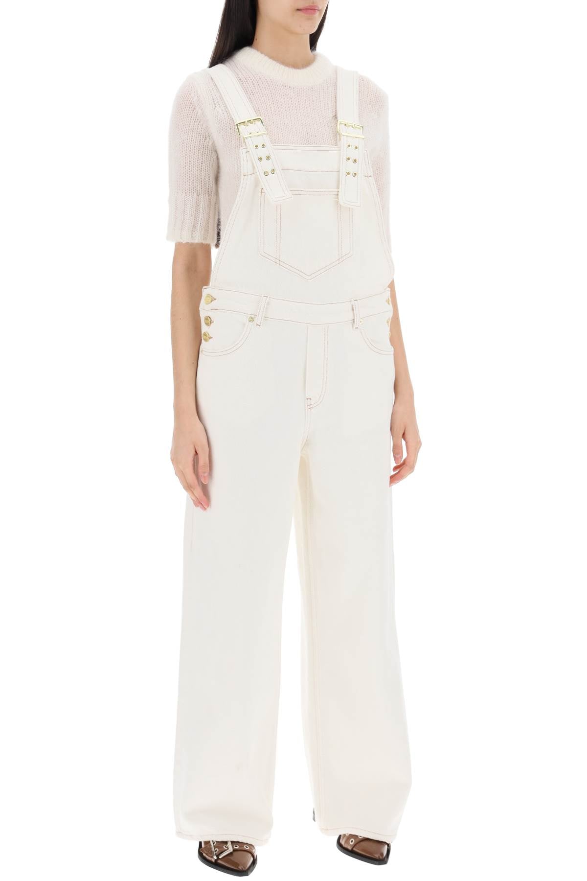 Ganni denim overall jumpsuit image 1