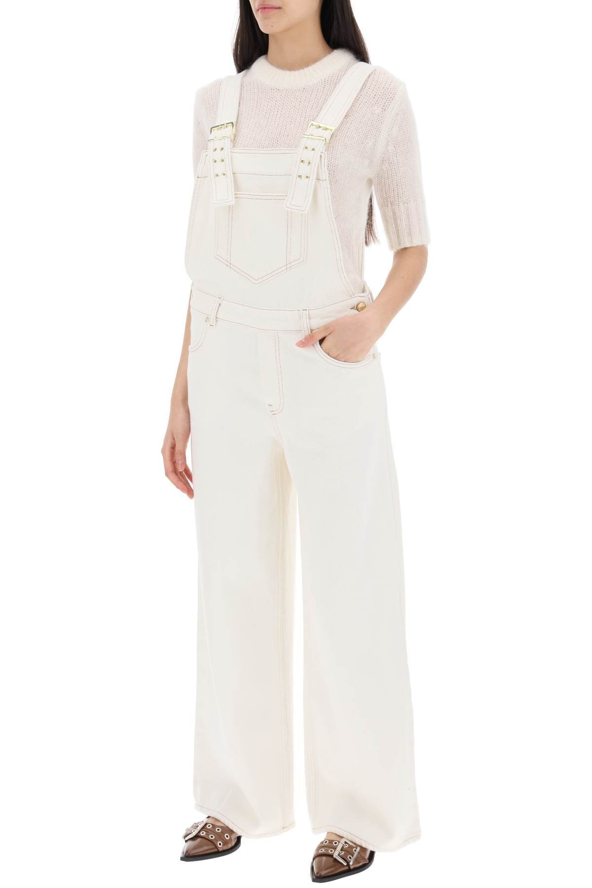 Ganni denim overall jumpsuit image 3