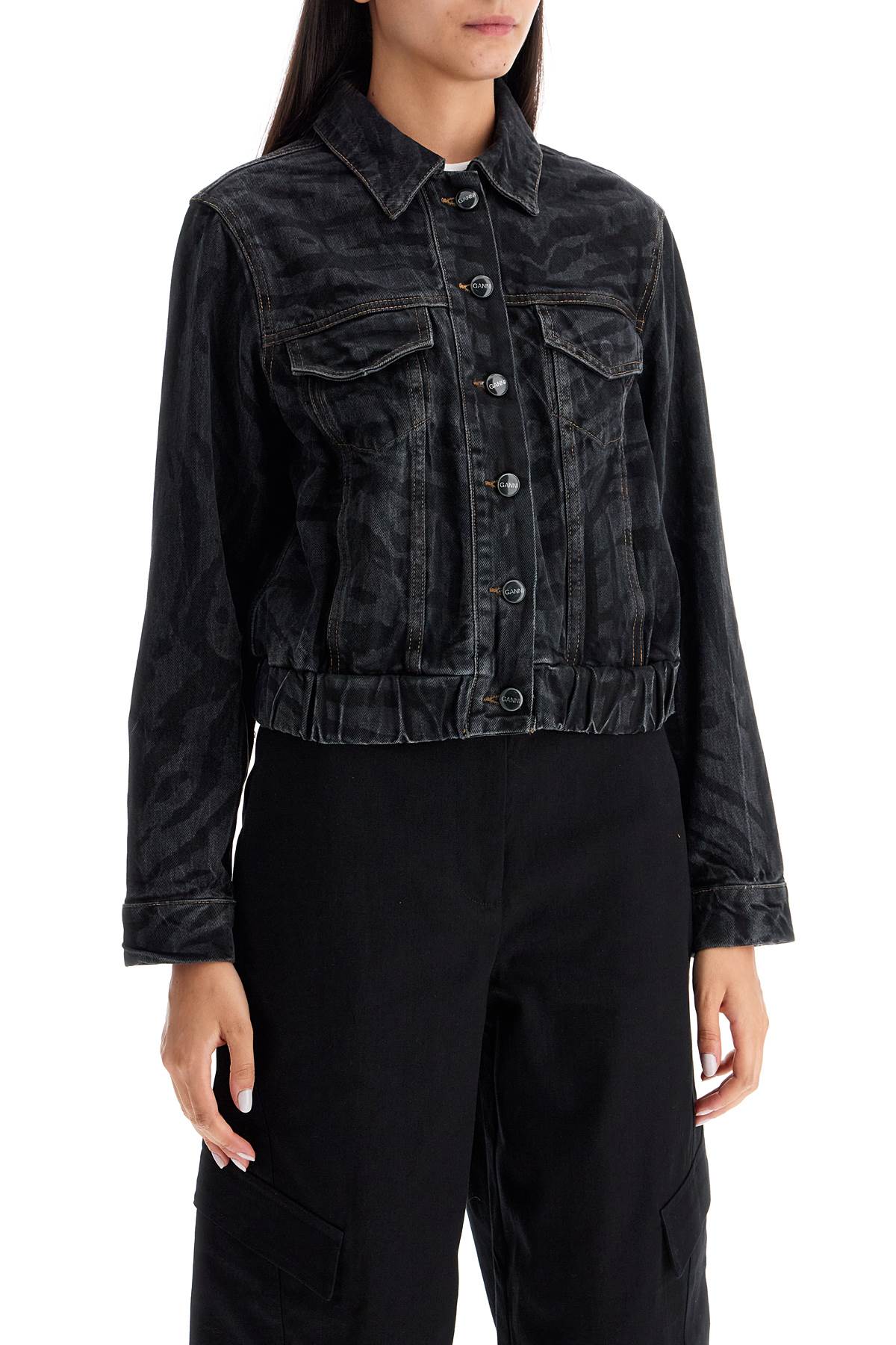 Ganni Laser-Cut Denim Jacket image 1