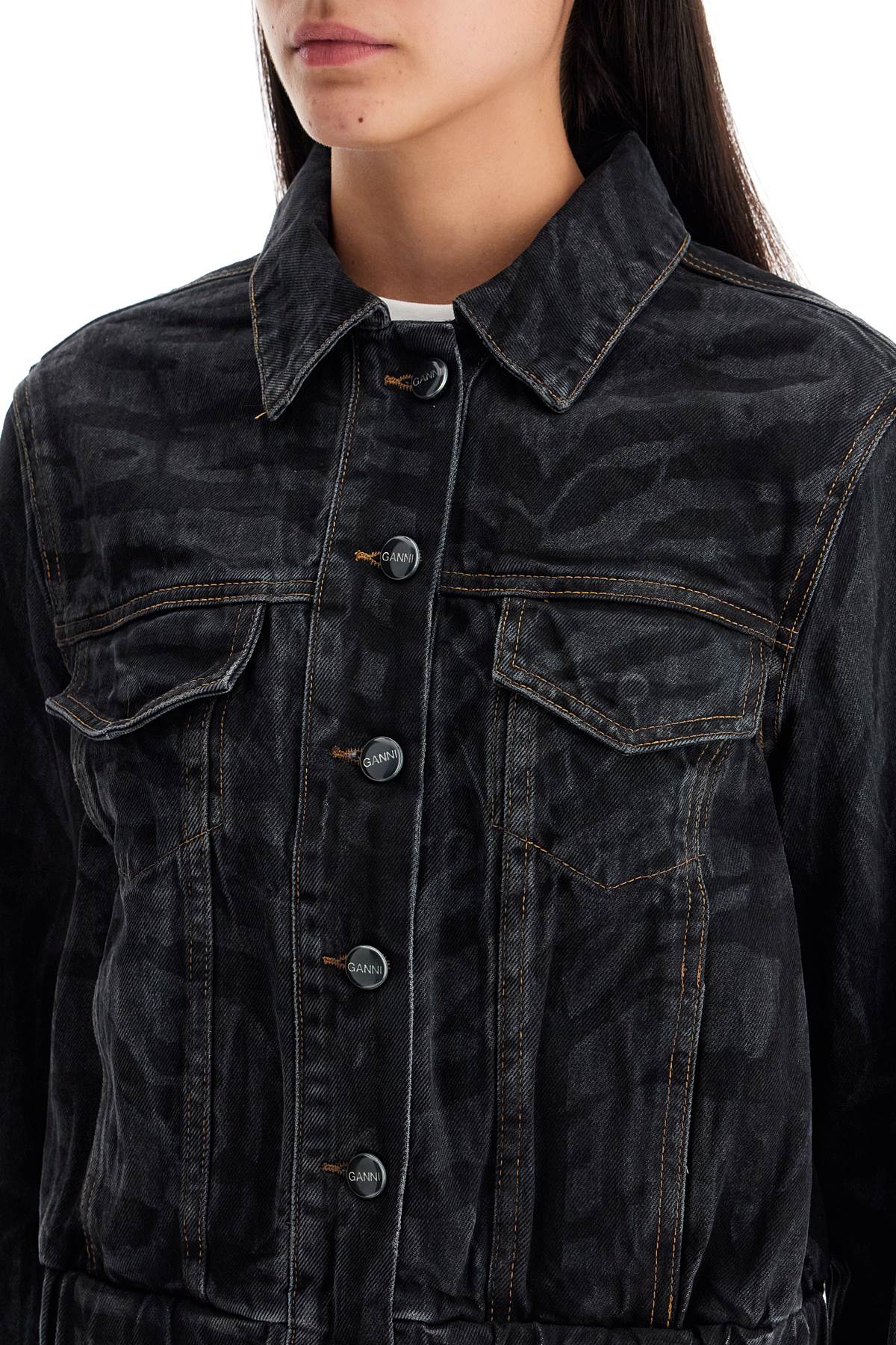 Ganni Laser-Cut Denim Jacket image 3