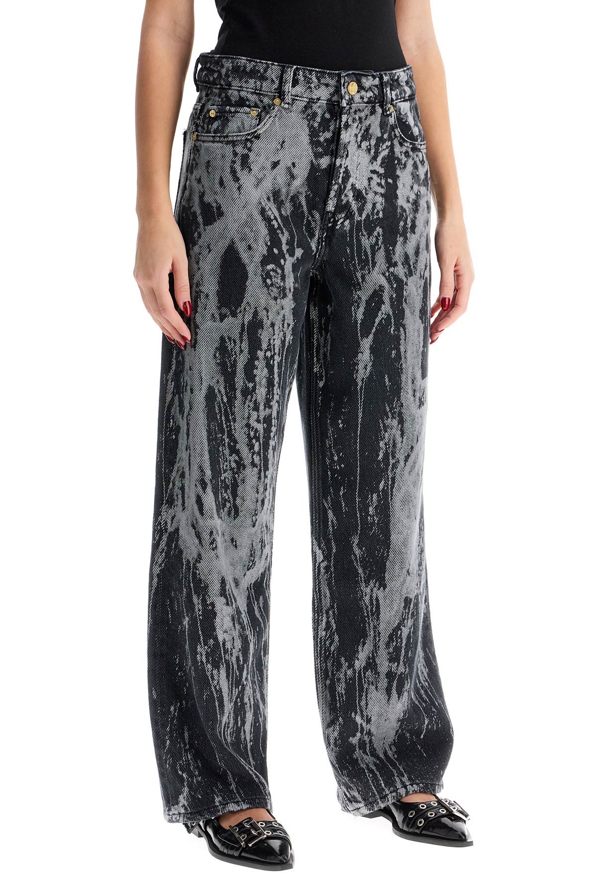 Ganni Tie-Dye Wide Leg Jeans - Organic Cotton Denim image 1