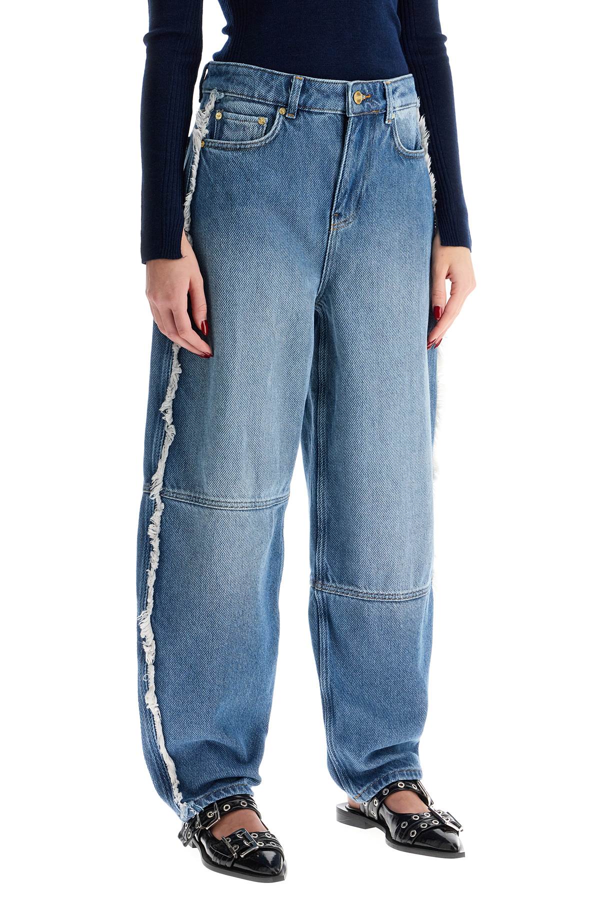 Ganni Distressed Barrel Jeans image 1