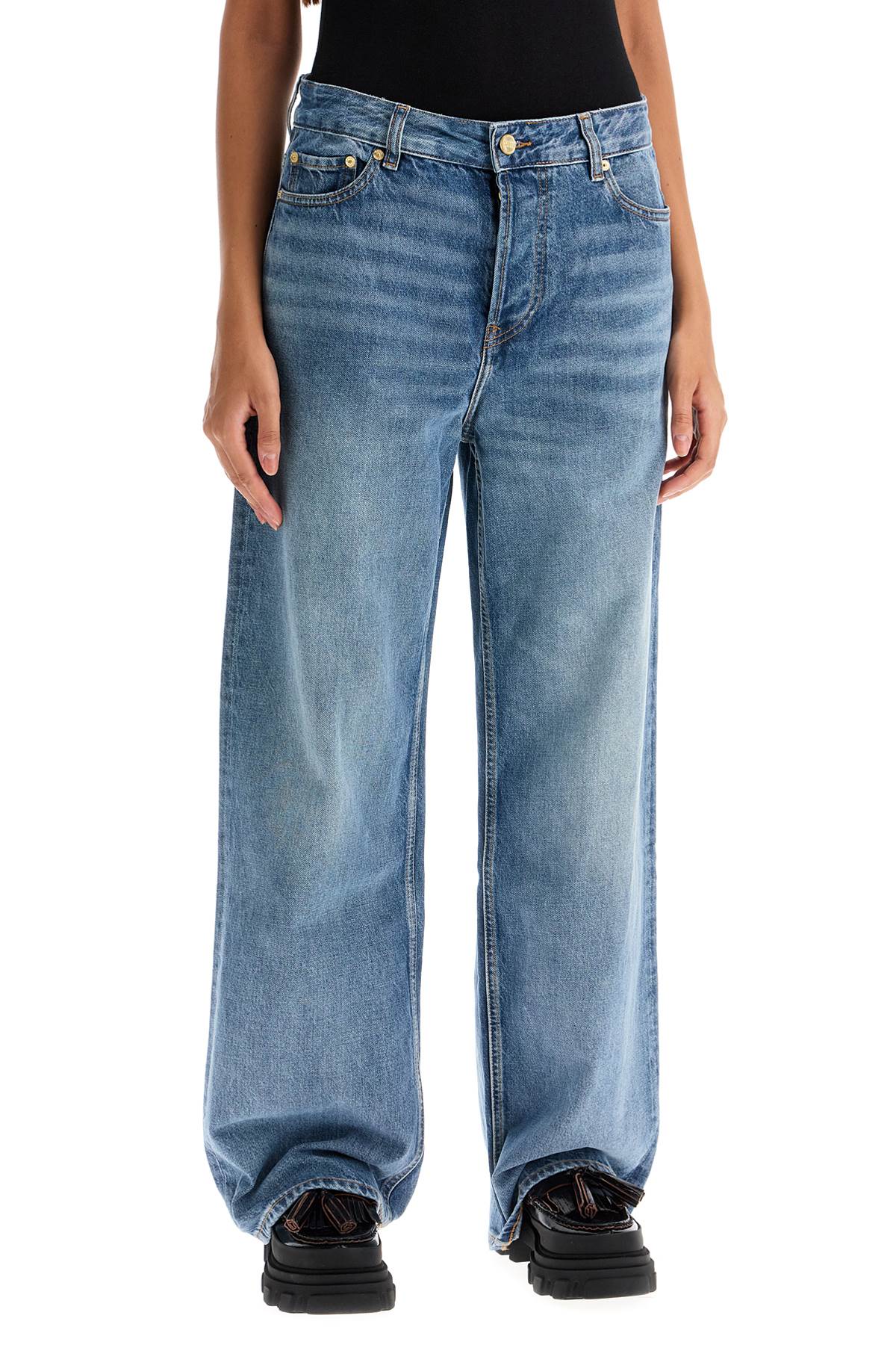 Ganni baggy jeans with iz image 1