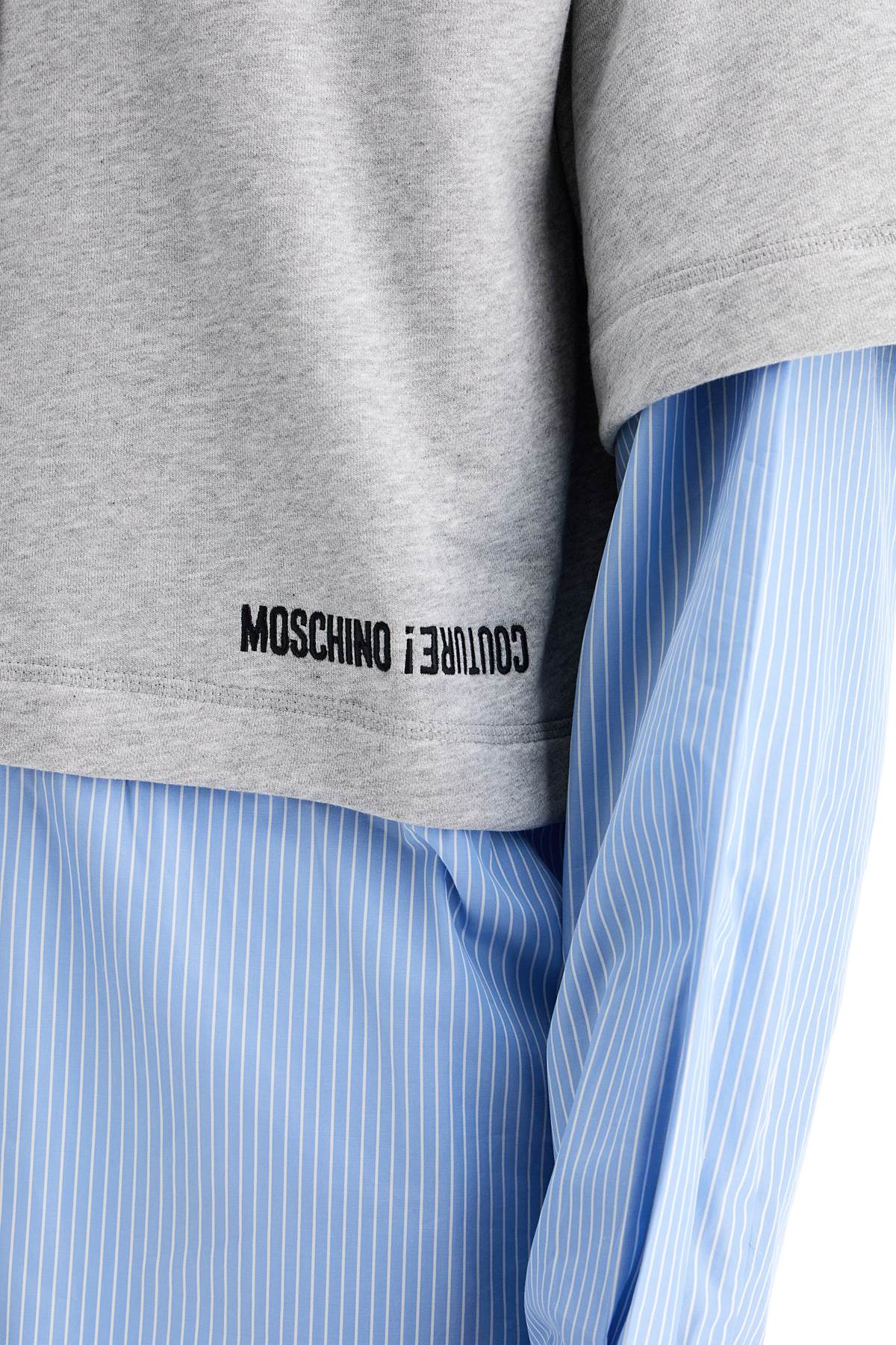 Moschino hybrid sweatshirt with shirt bottom image 3