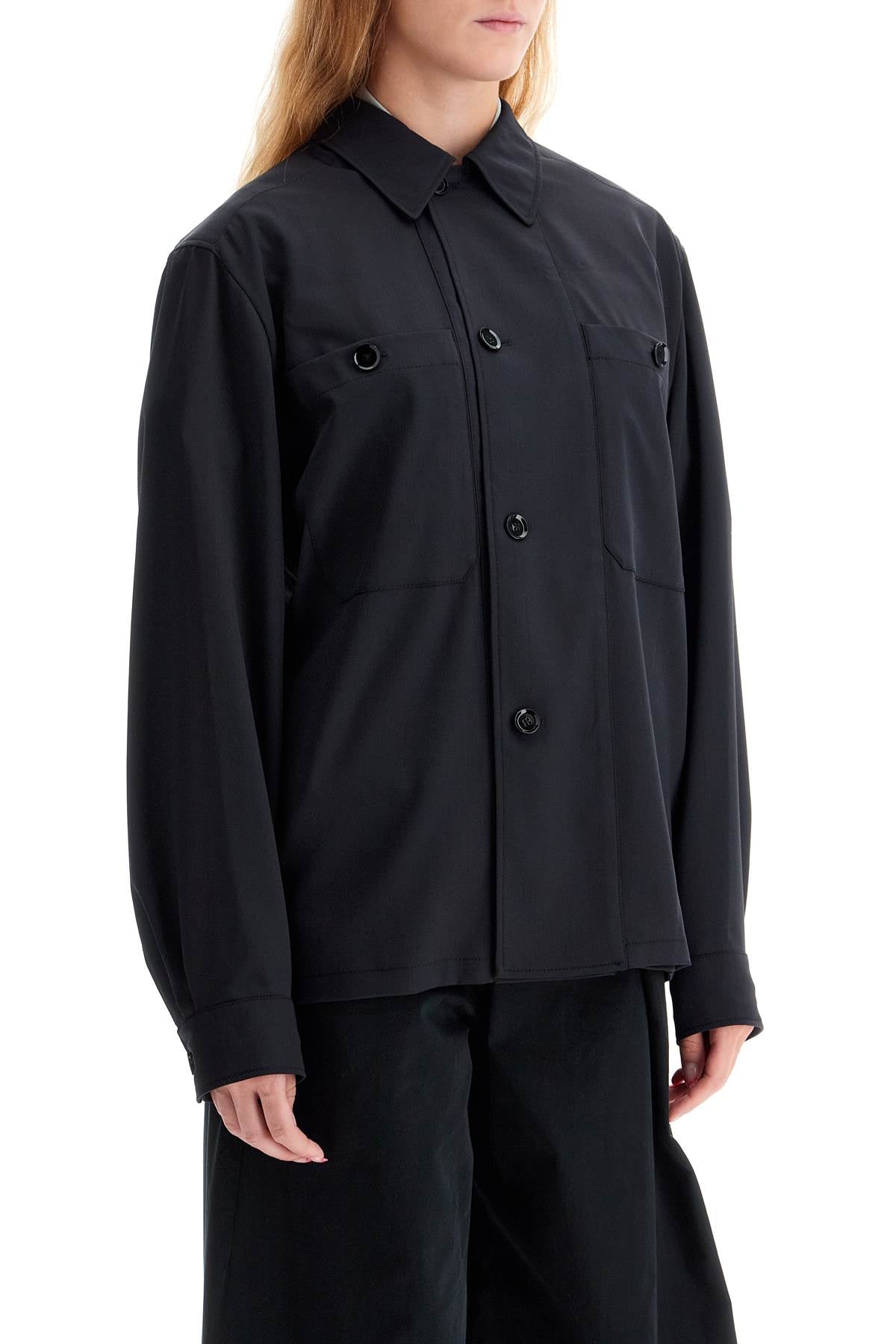 Lemaire Double-Breasted Twill Overshirt image 1