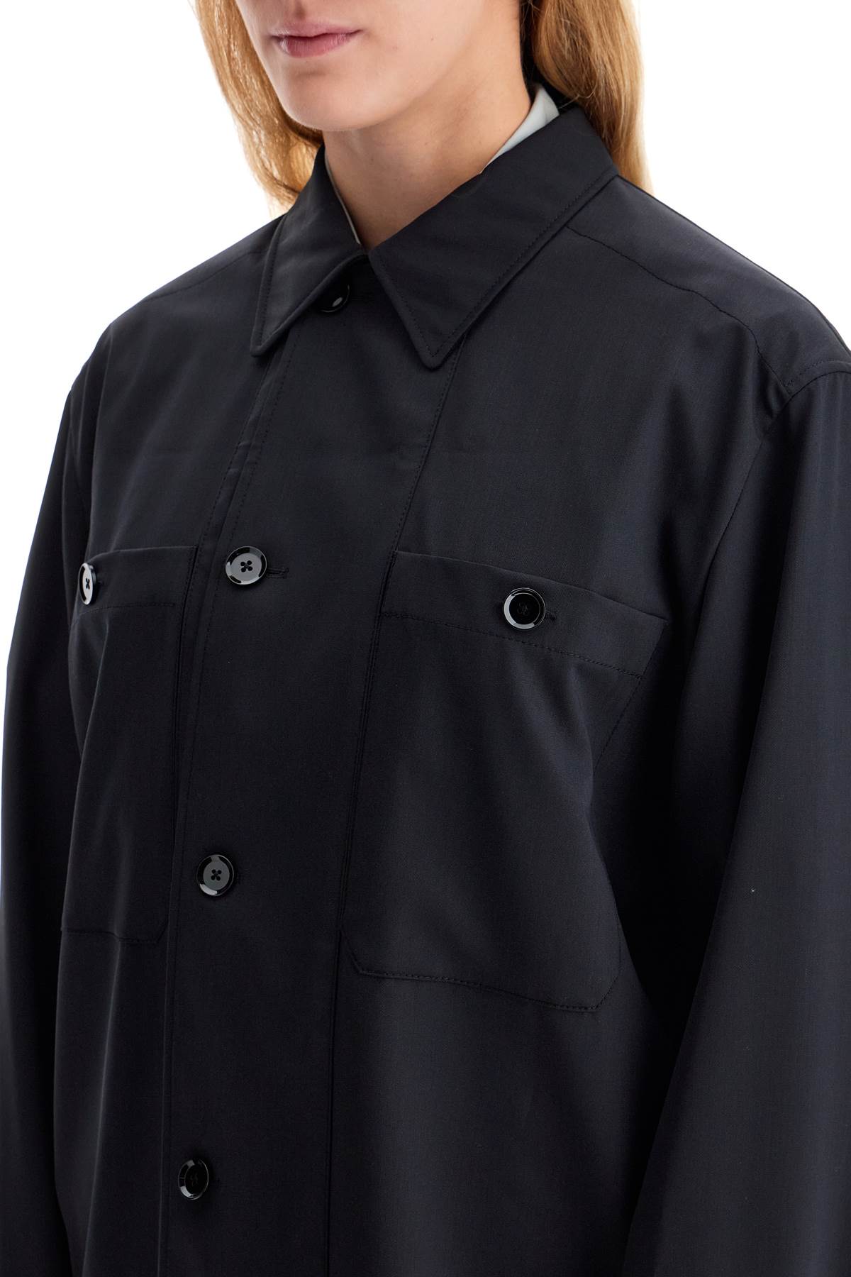 Lemaire Double-Breasted Twill Overshirt image 3