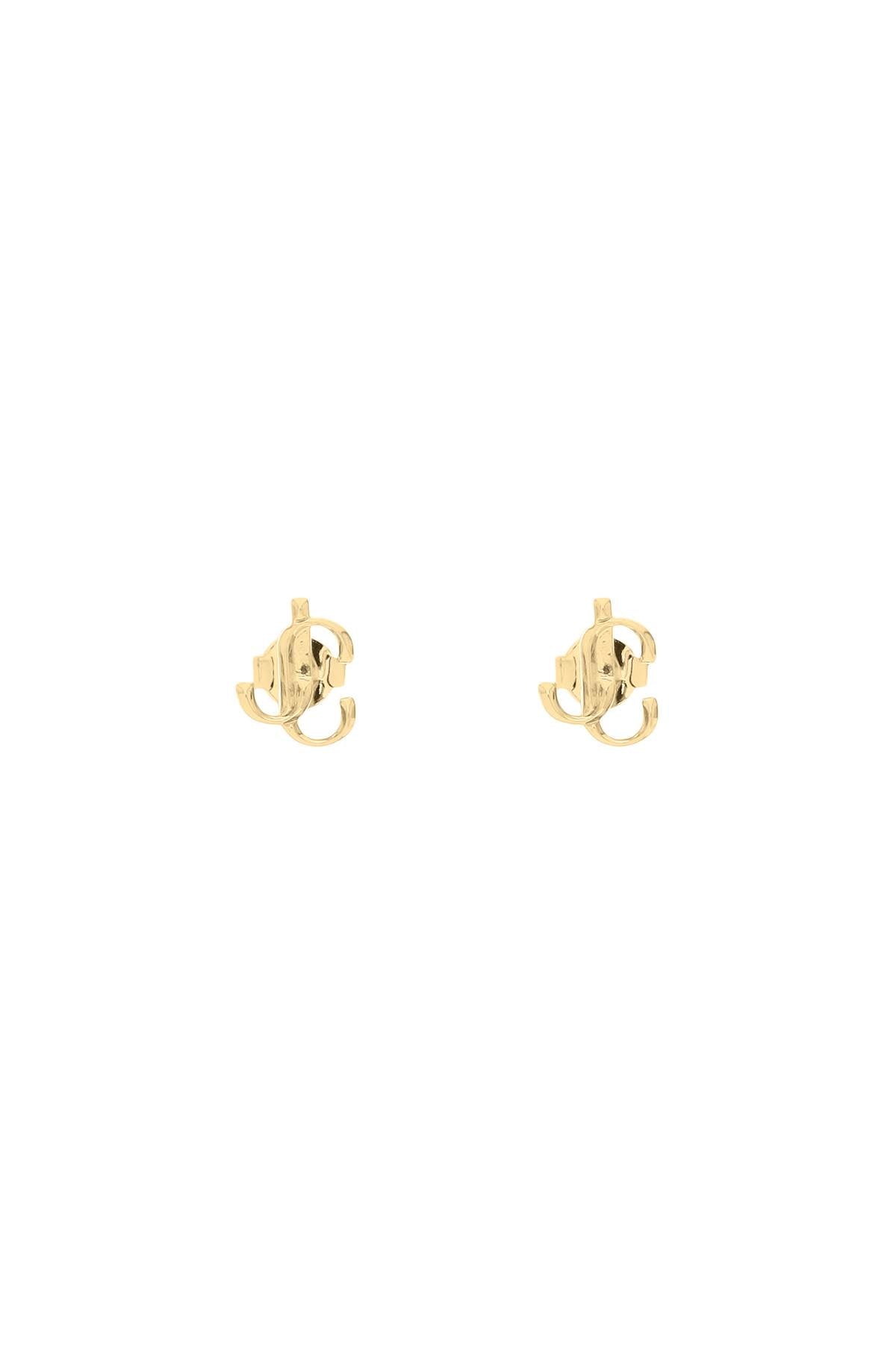 Jimmy Choo JC Gold-Tone Brass Push-Back Earrings image 0