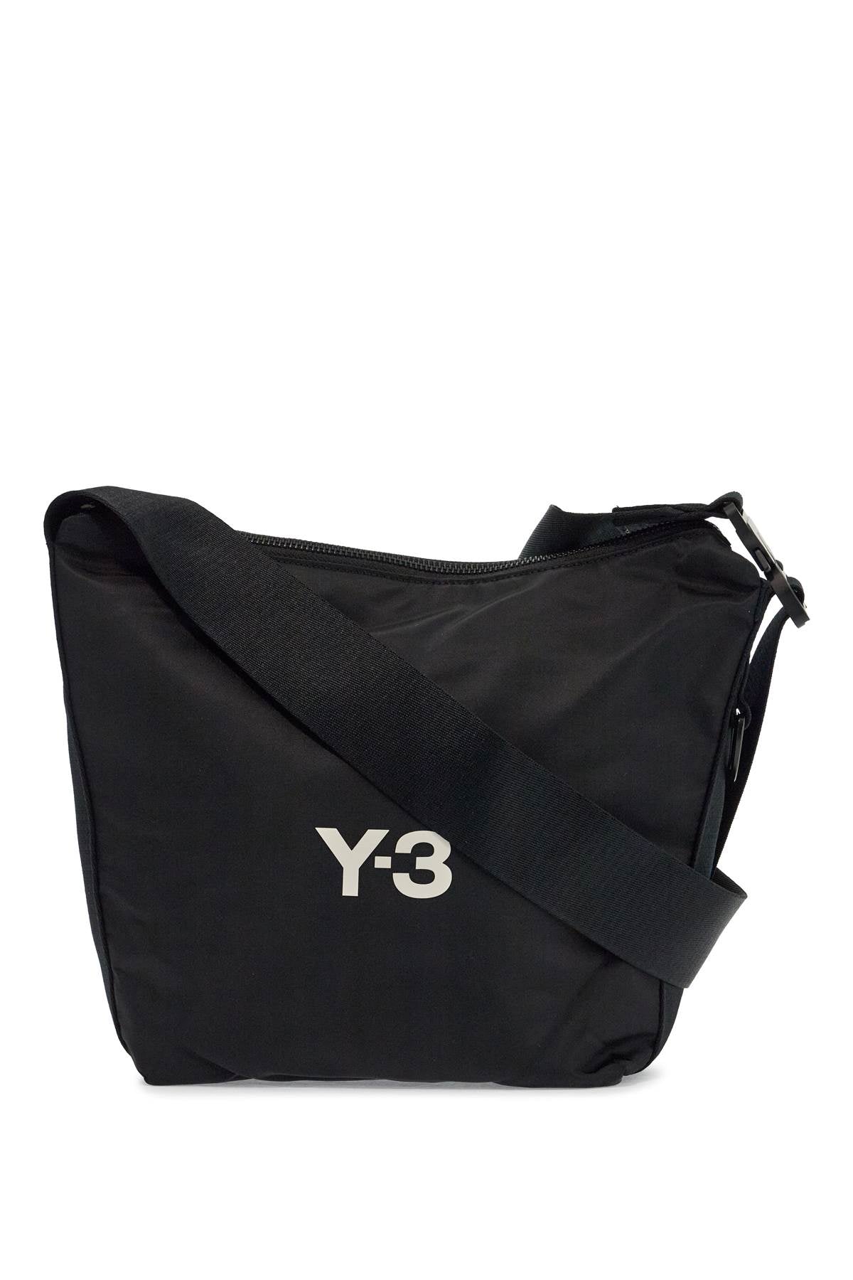 Y-3 black recycled polyester sacoche with adjustable strap image 0