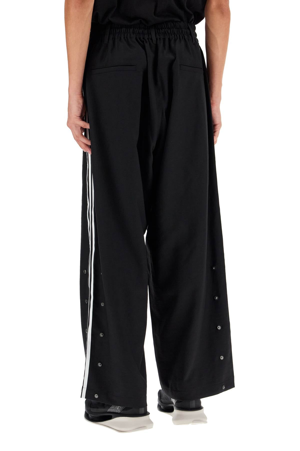 Y-3 Recycled Twill 3-Stripes Wide Leg Pants image 2