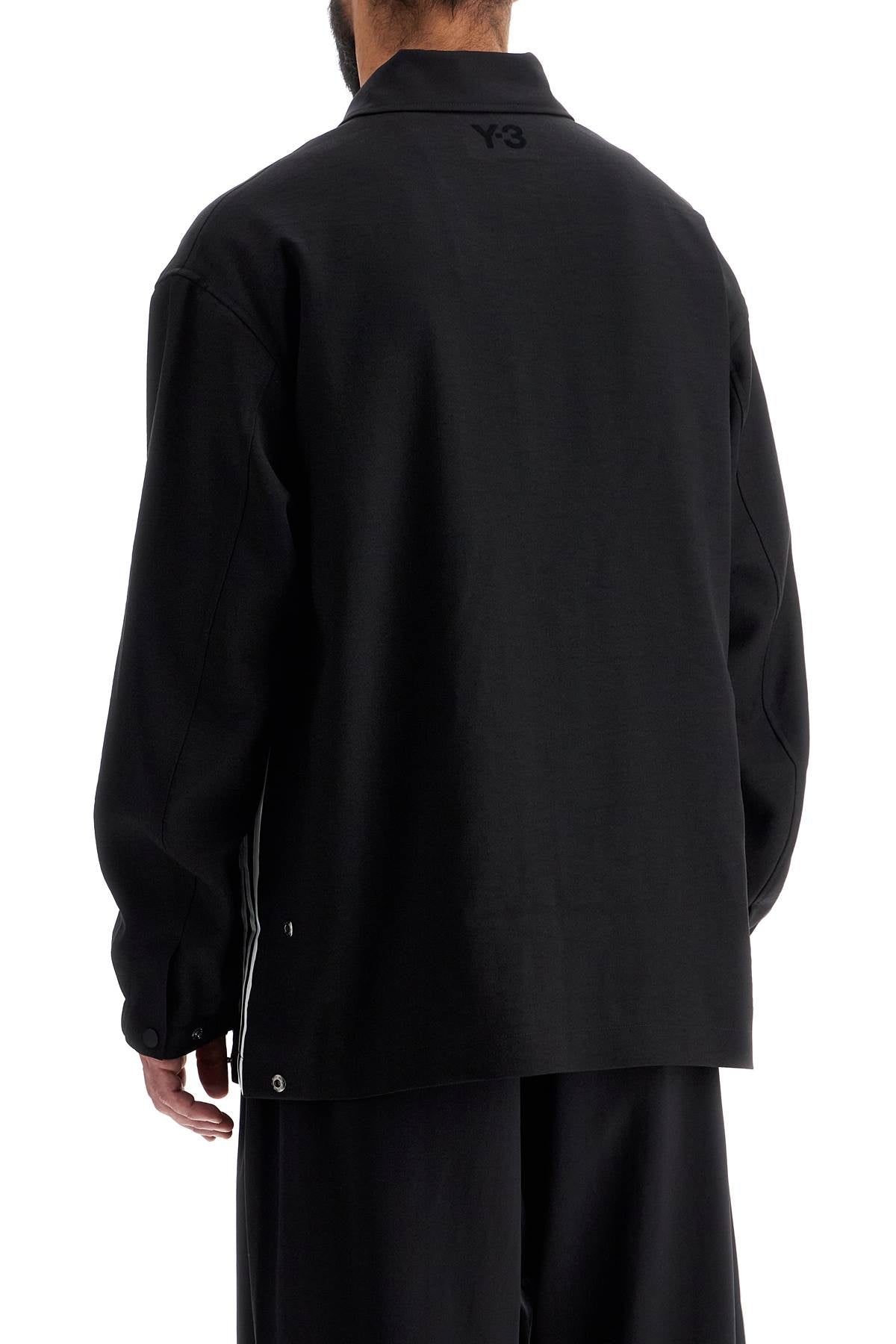 Y-3 3-Stripes Relaxed Fit Overshirt image 2