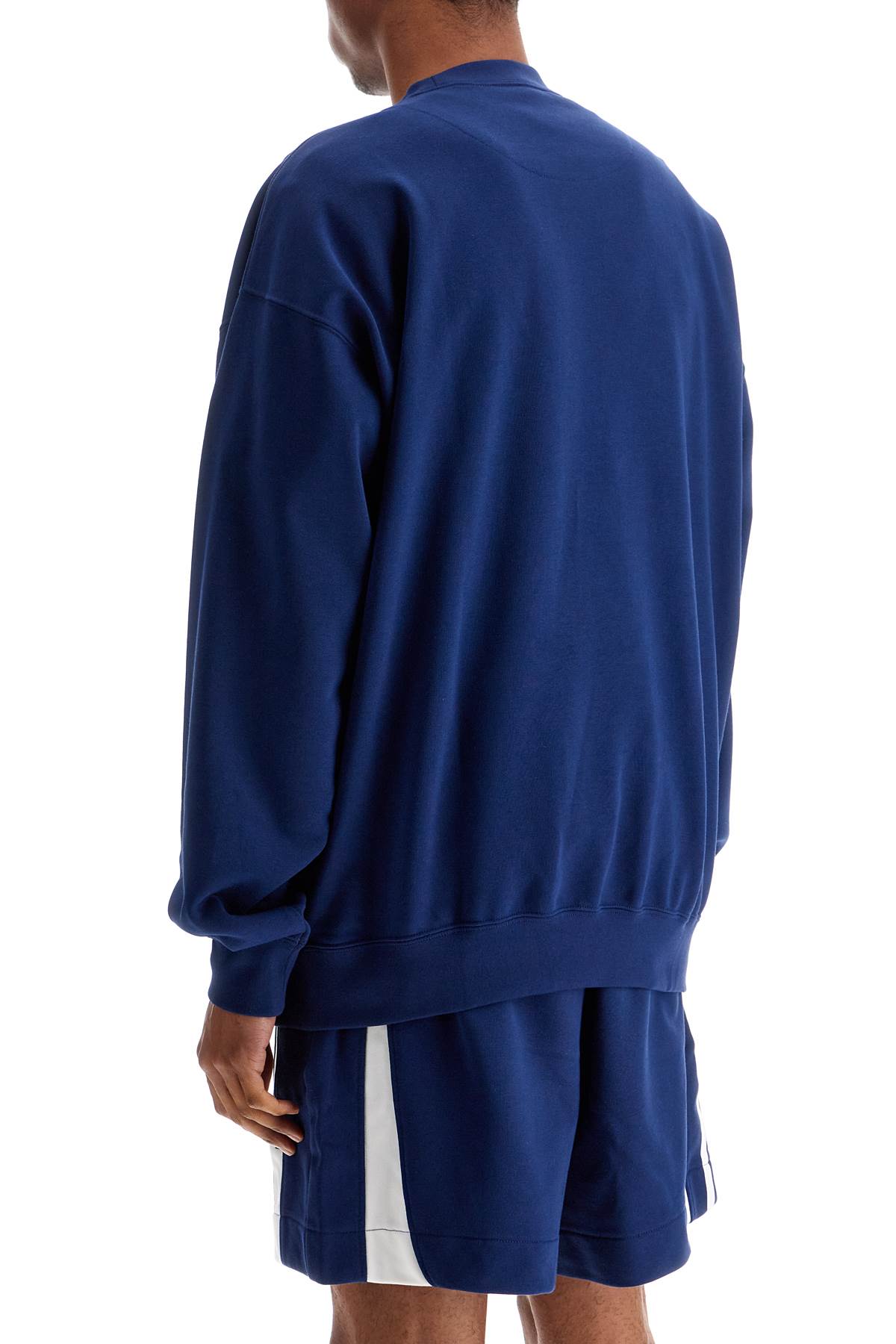 Y-3 blue cotton crewneck sweatshirt for men image 2