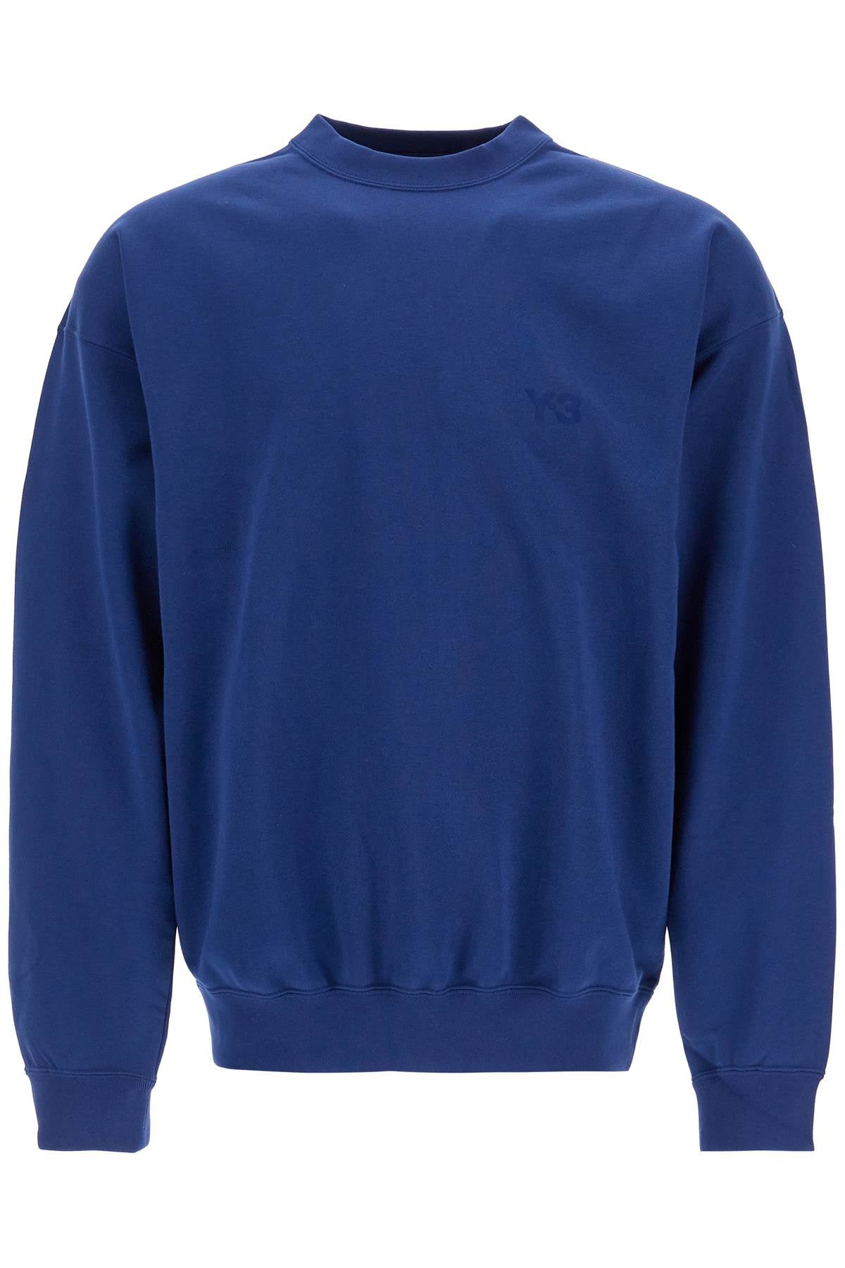 Y-3 blue cotton crewneck sweatshirt for men image 0