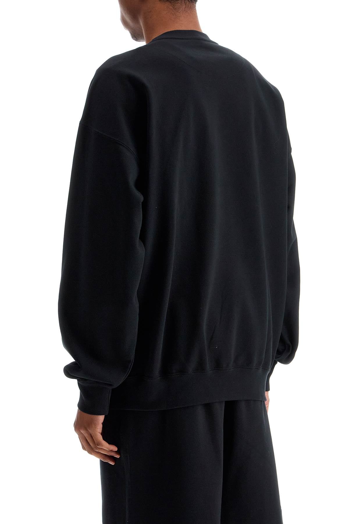 Y-3 black cotton sweatshirt with text graphic image 2