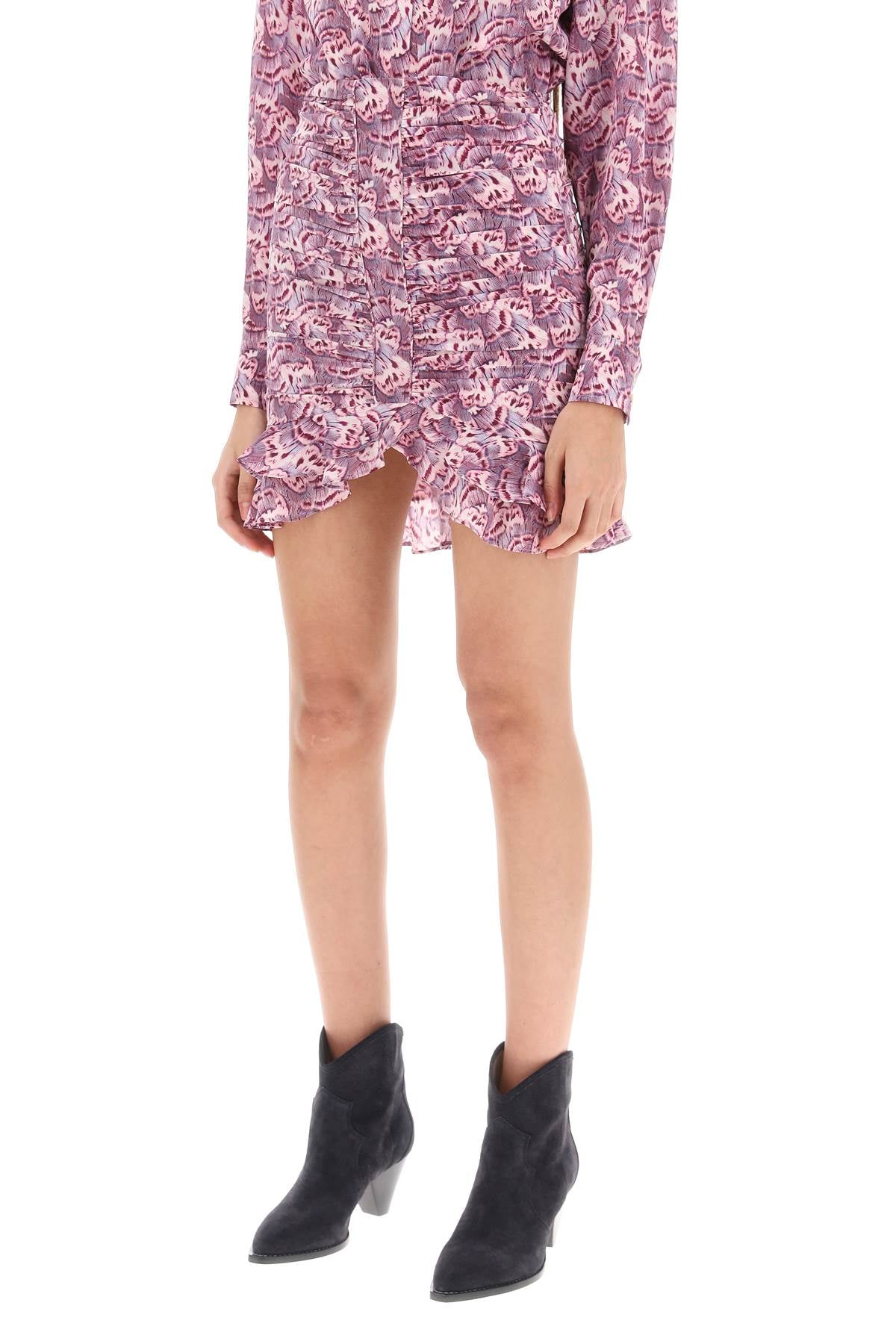 Isabel Marant milendi gathered mini skirt with ruuffles image 3