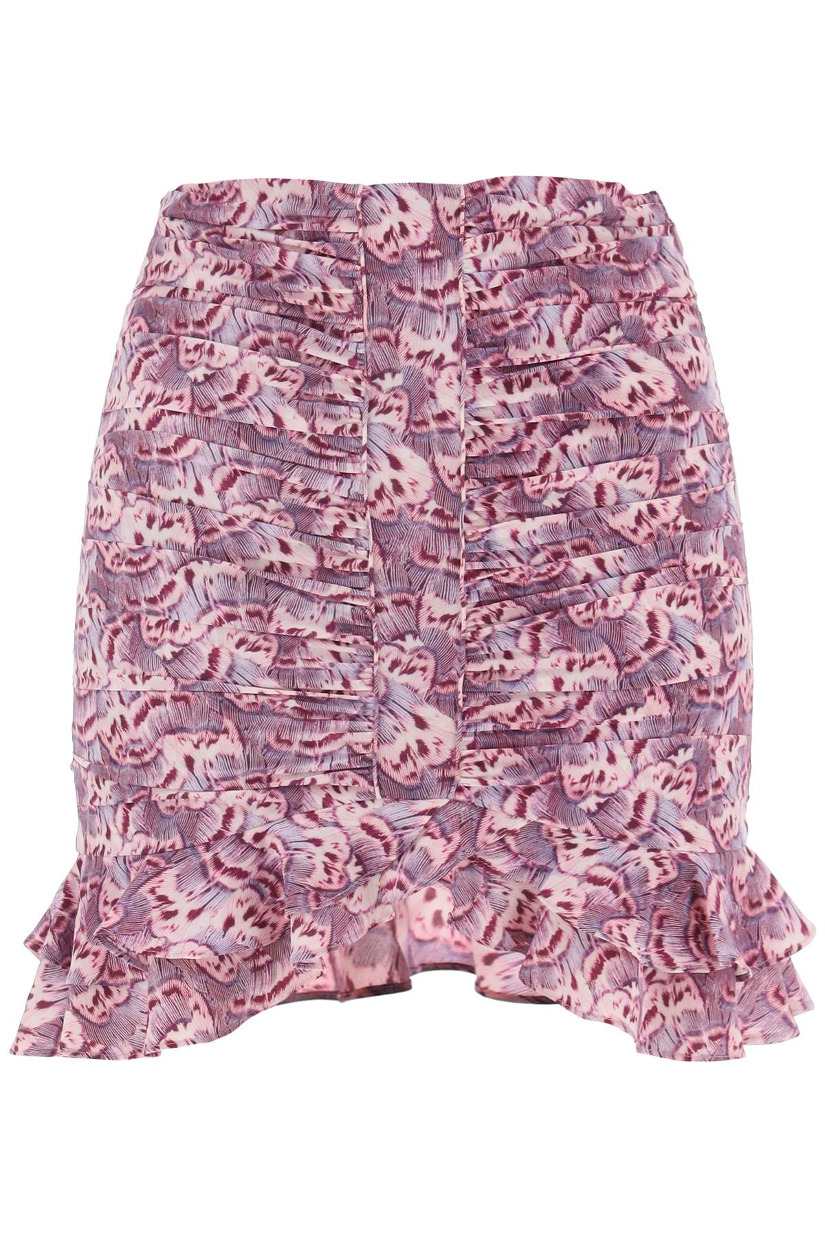 Isabel Marant milendi gathered mini skirt with ruuffles image 0