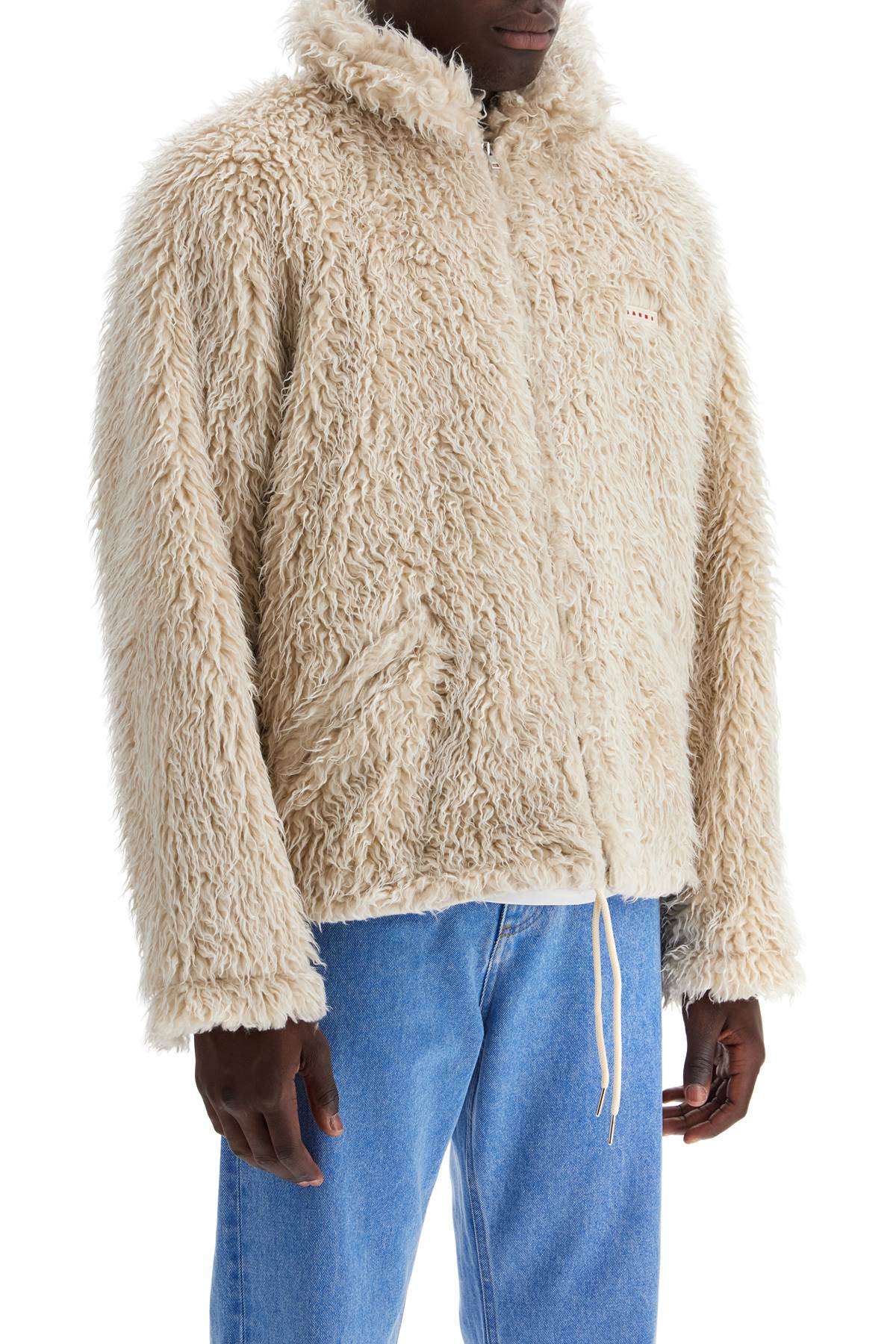 Marni Faux Fur Jacket with Removable Hood image 1