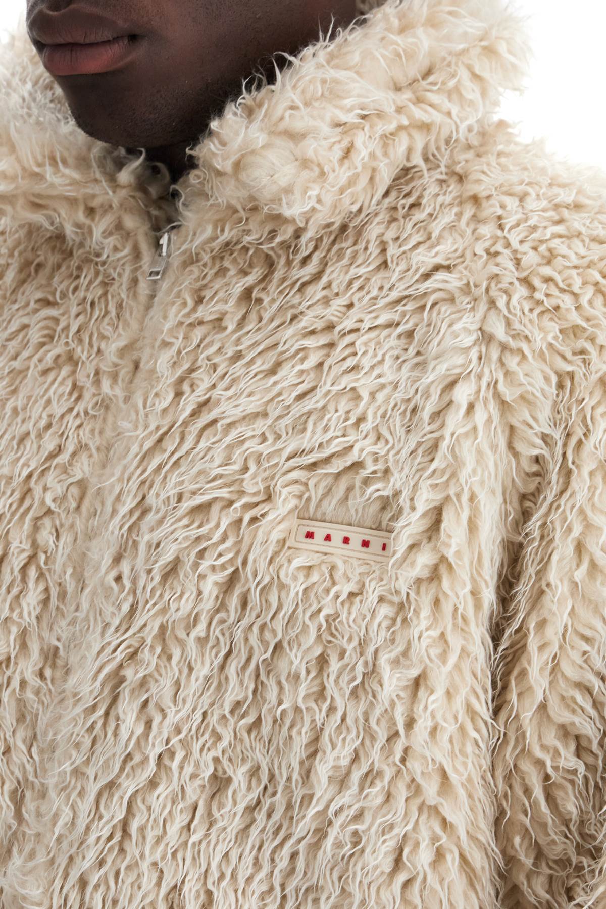 Marni Faux Fur Jacket with Removable Hood image 3