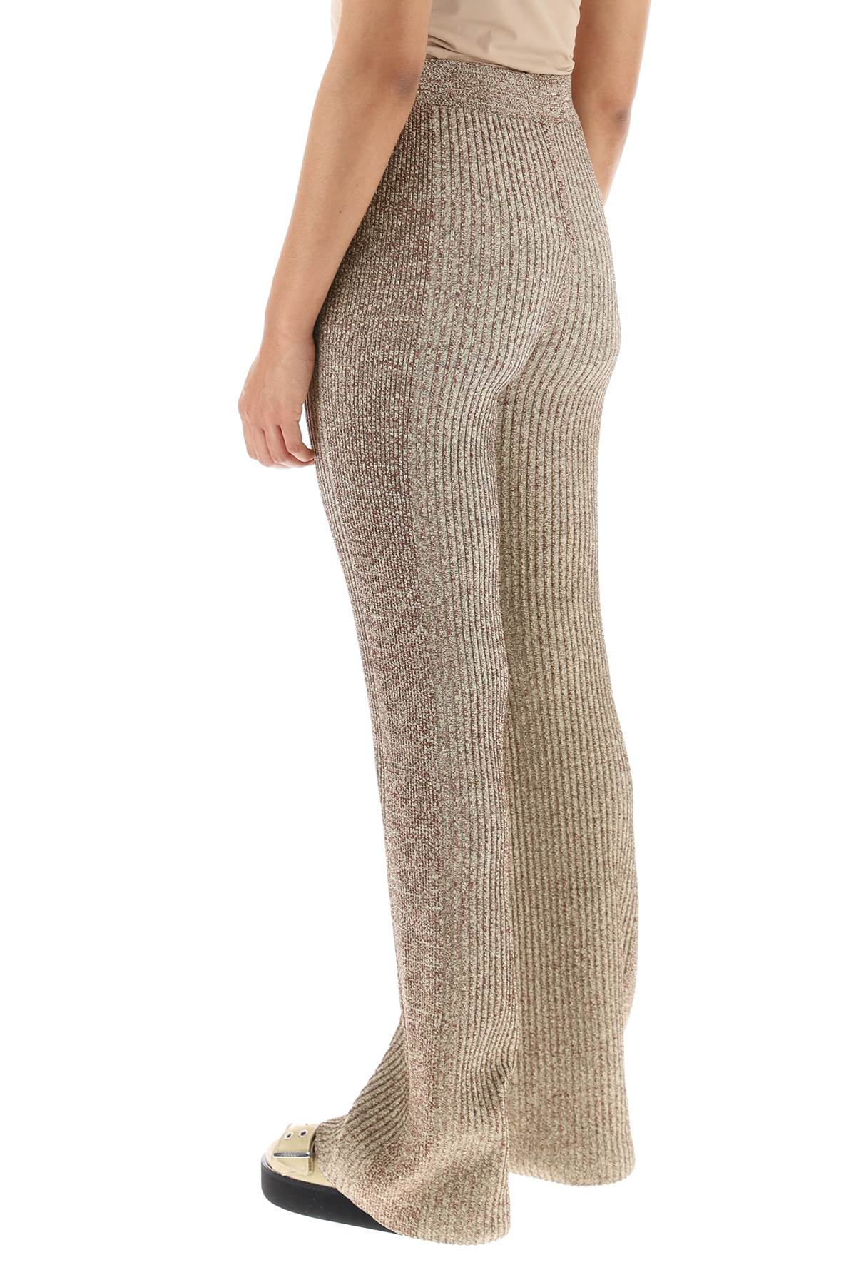 Ganni Melange Rib Knit Flared Pants image 2