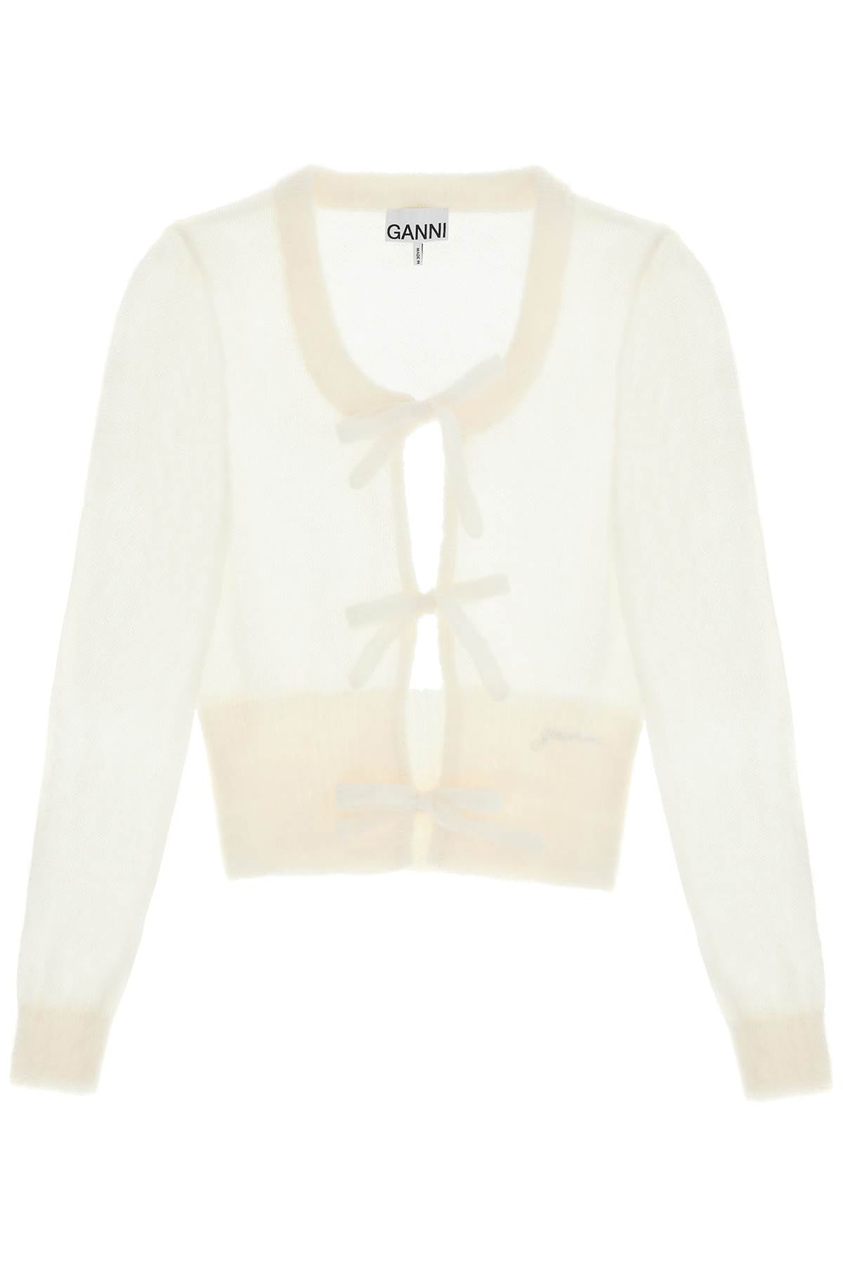 Ganni Mohair Cardigan with Bow Details image 0