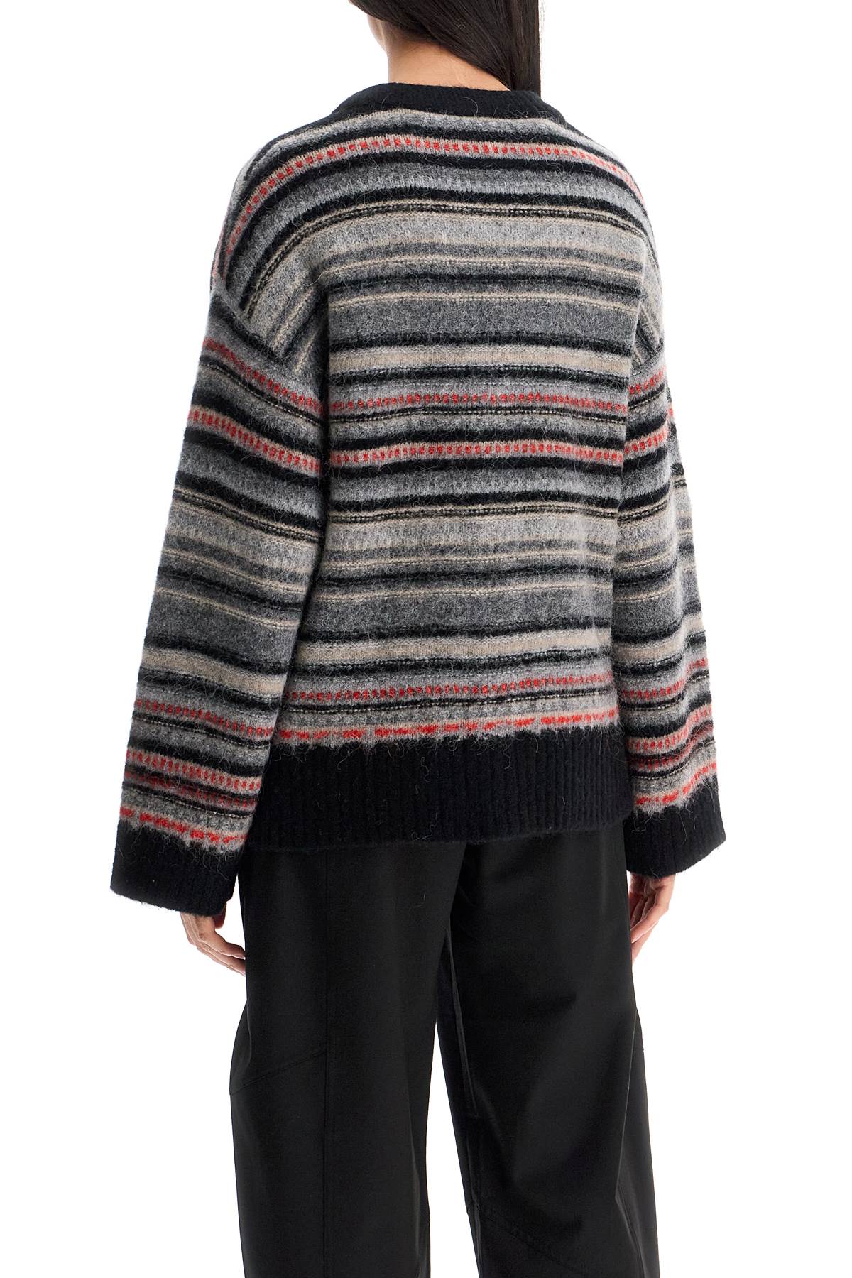 Ganni striped boxy cardigan image 2