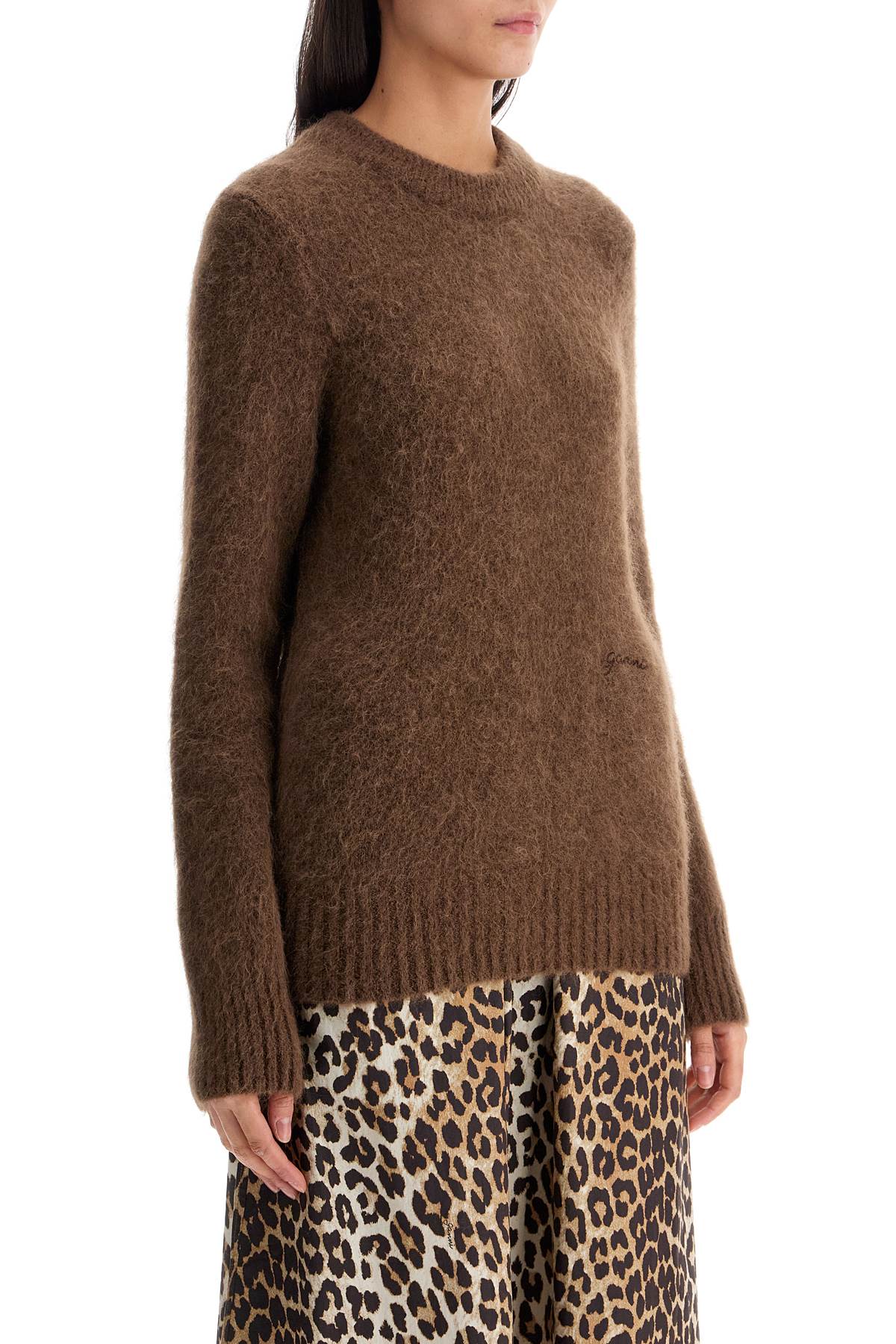 Ganni Alpaca Blend Crew Neck Pullover image 1