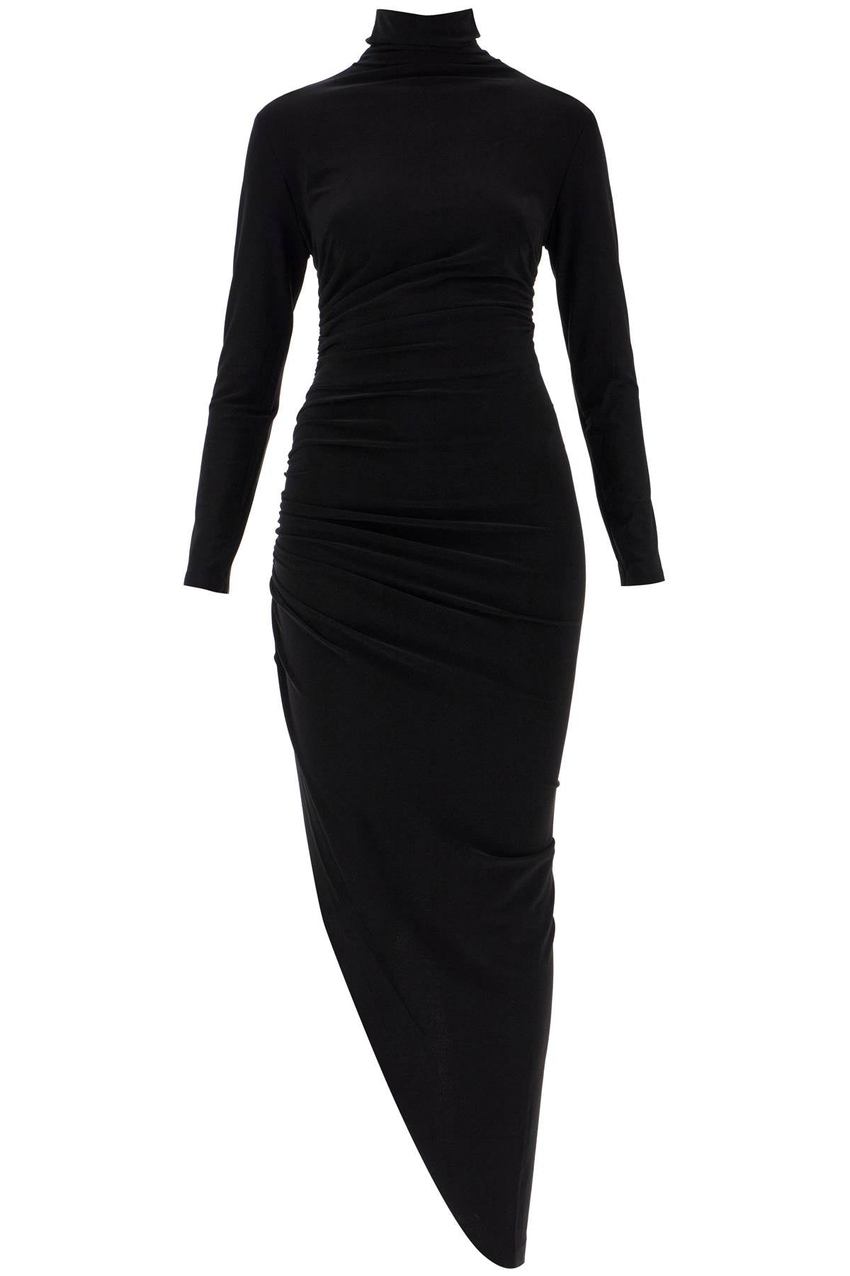 Norma Kamali Asymmetric High-Neck Poly Lycra Dress image 0