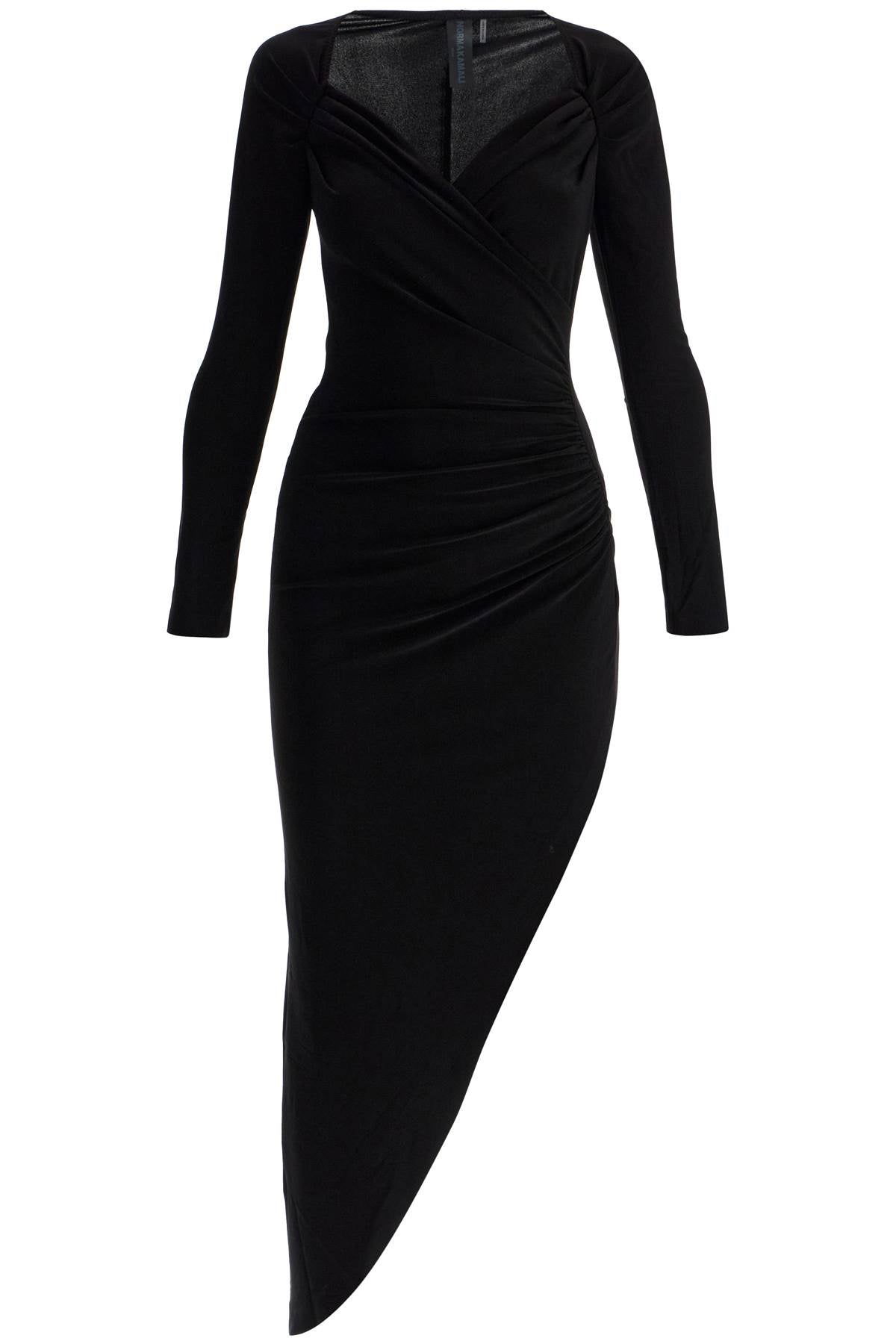 Norma Kamali Asymmetric Draped Jersey Stretch Dress image 0