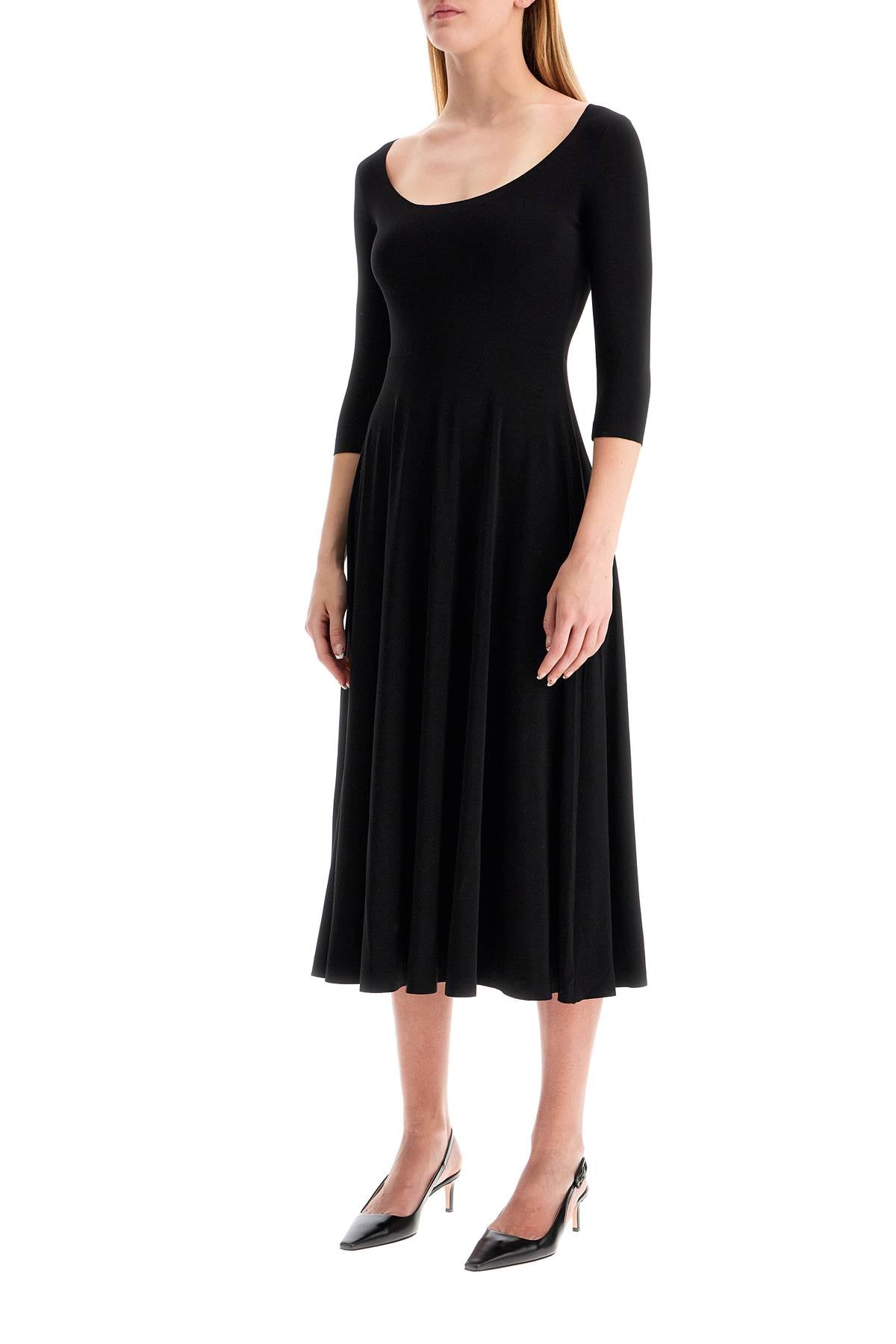 Norma Kamali Reversible V-Neck Midi Dress image 3