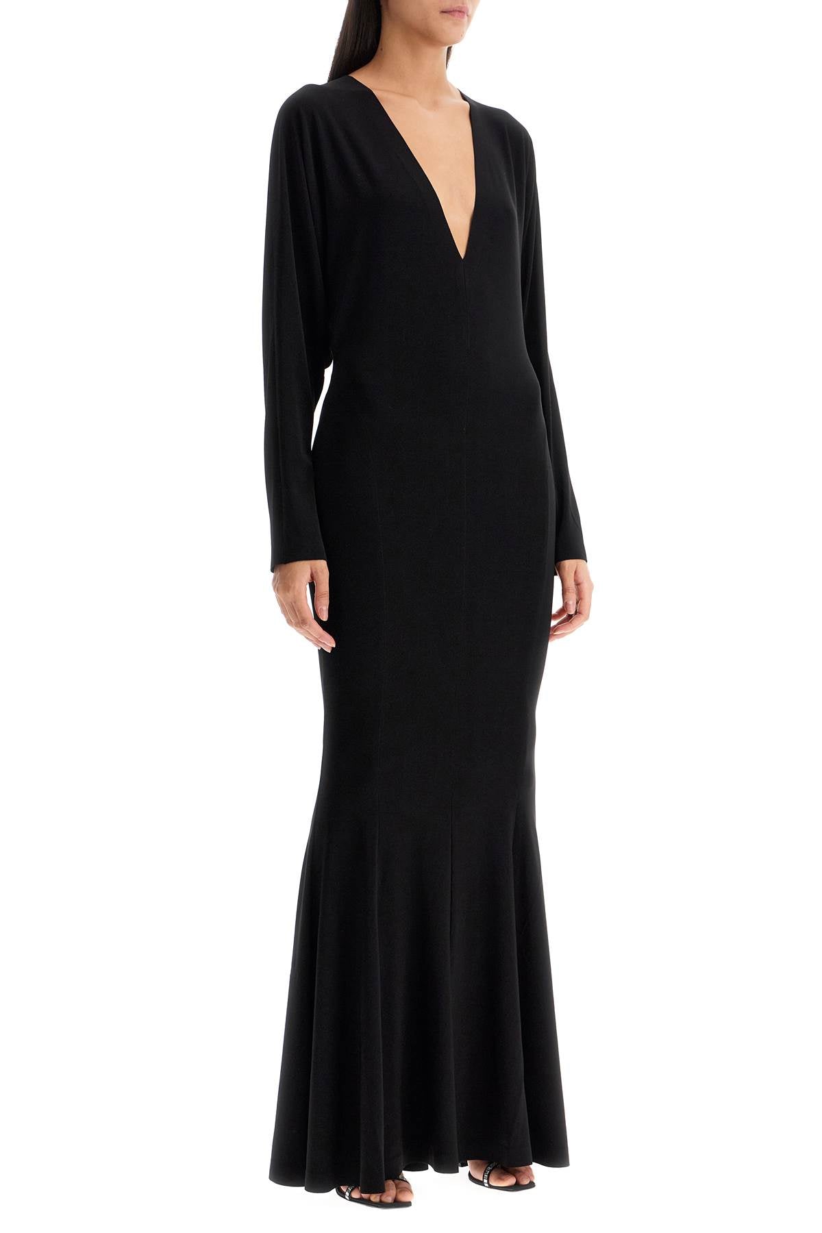 Norma Kamali Long Mermaid Dress with Dolman Sleeves image 1