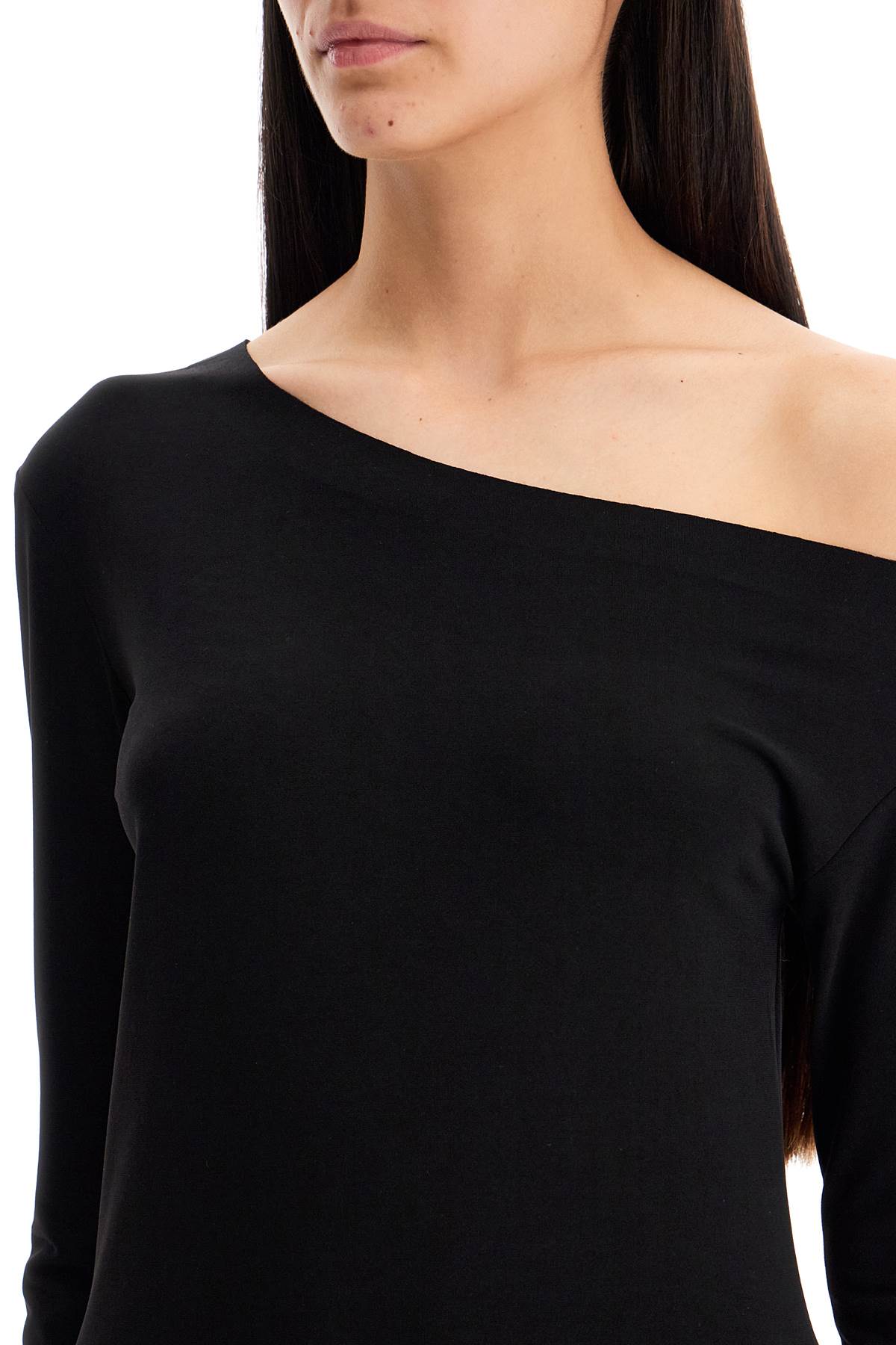 Norma Kamali Asymmetrical Off-Shoulder Lycra Top image 3