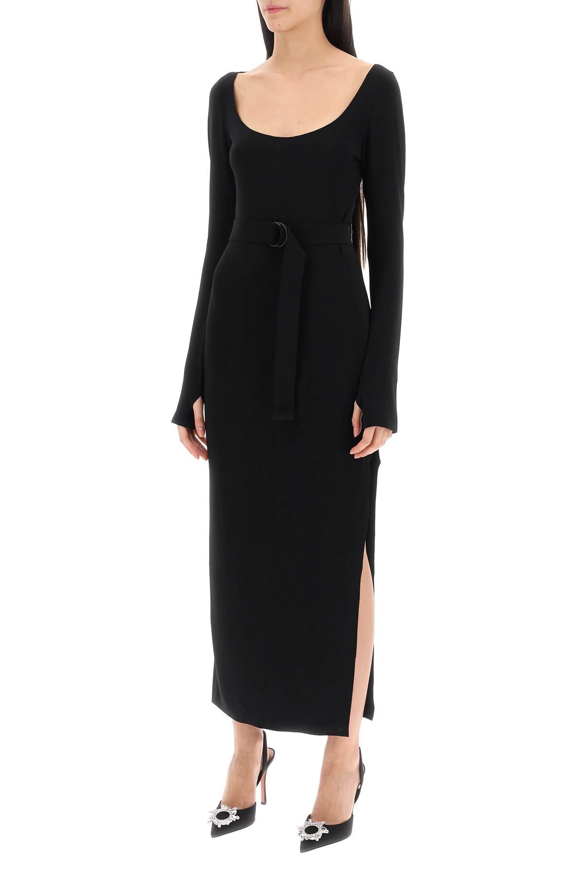 Norma Kamali scoop neckline maxi dress image 3