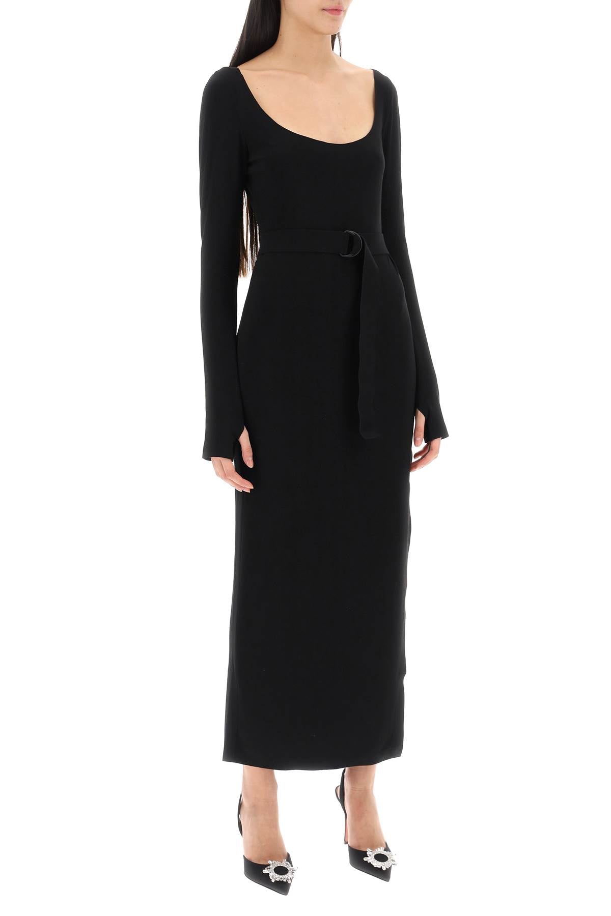 Norma Kamali scoop neckline maxi dress image 1