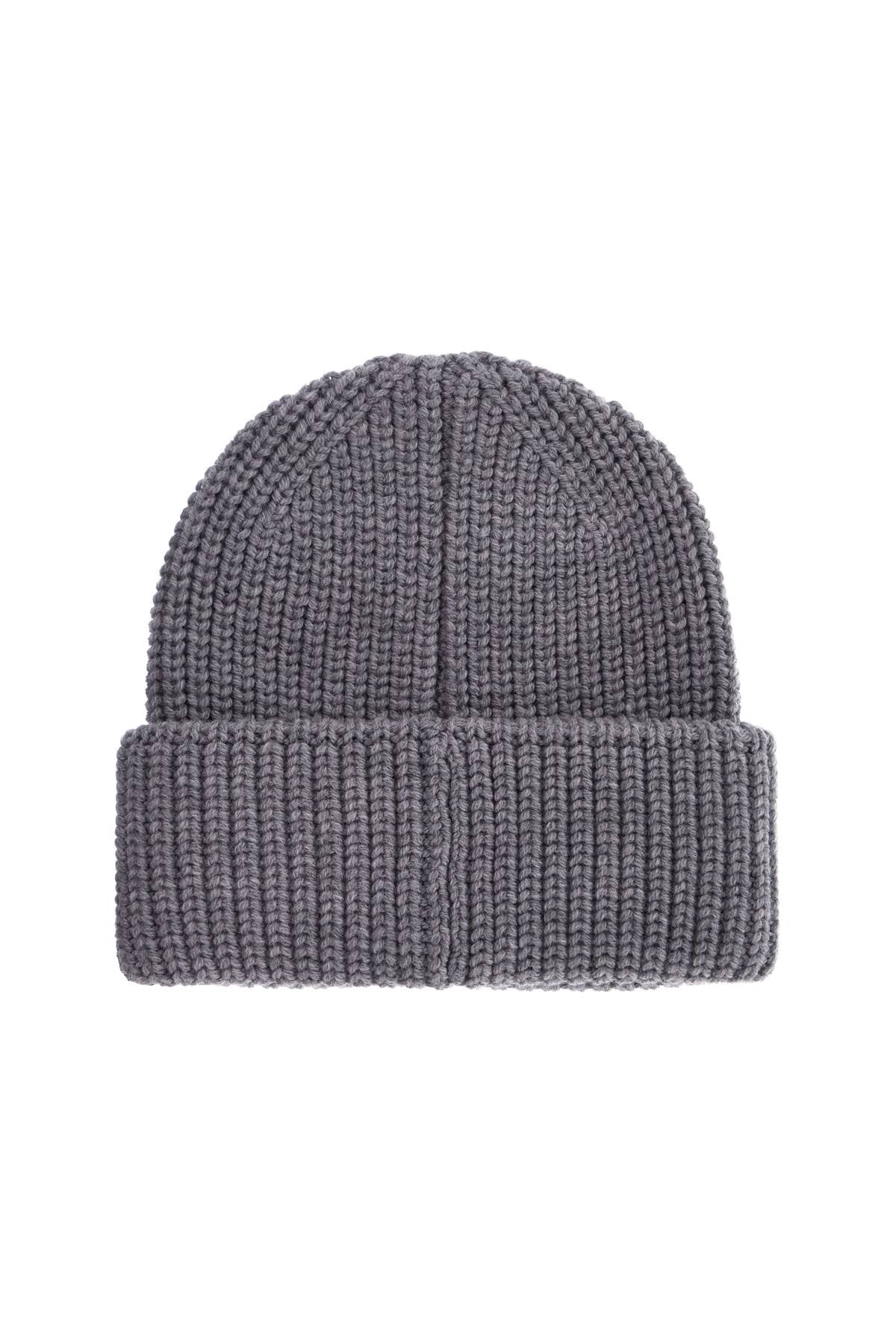 Dsquared2 Ribbed Wool Beanie with Logo Patch image 1