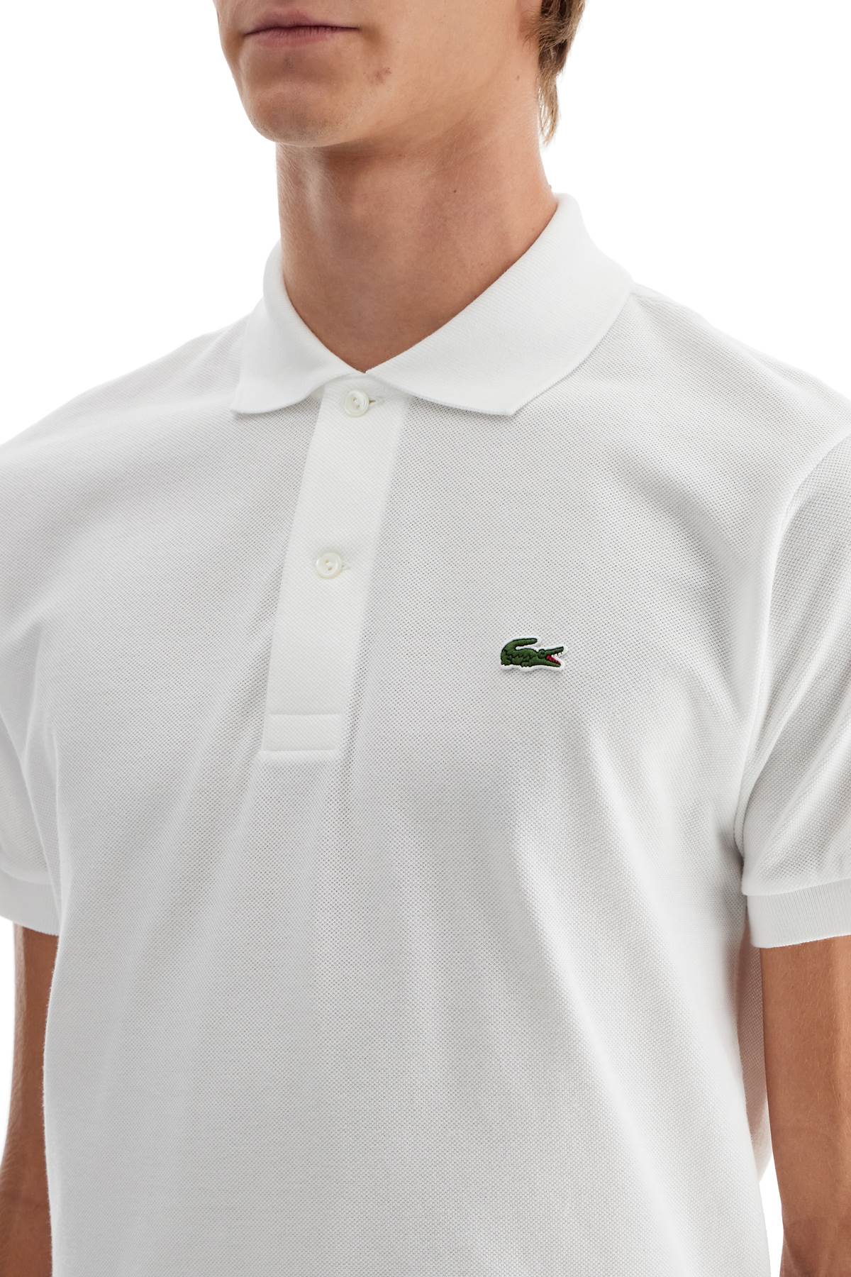 Lacoste Classic Cotton Piqué Polo Shirt with Embroidered Logo image 3