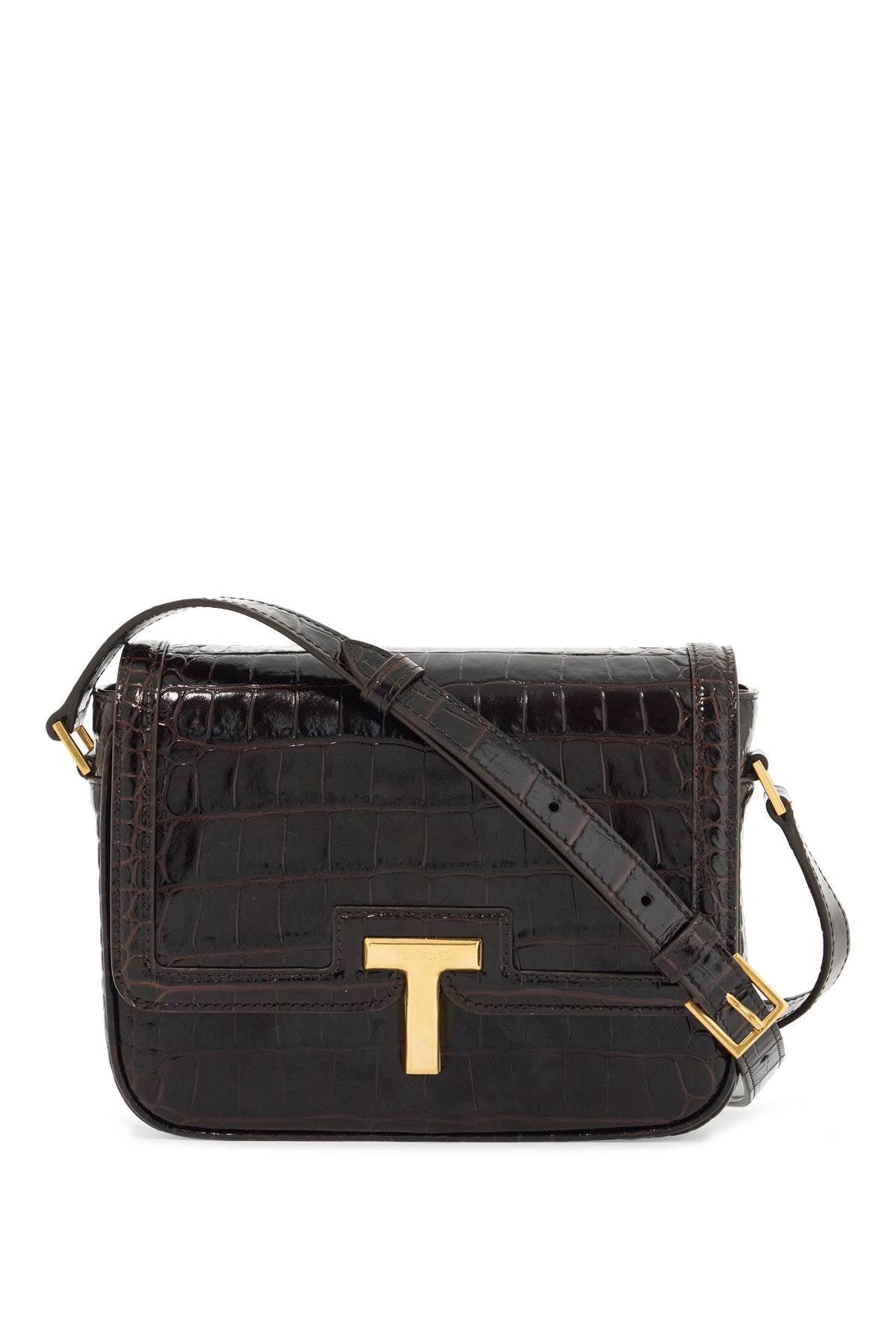 Tom Ford Wallis Crocodile-Embossed Leather Shoulder Bag image 0