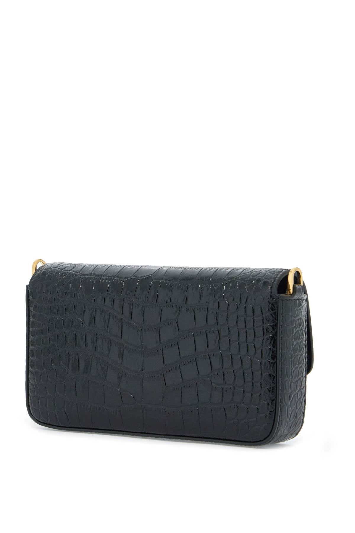 Tom Ford mini wallis crocodile print leather bag. image 1