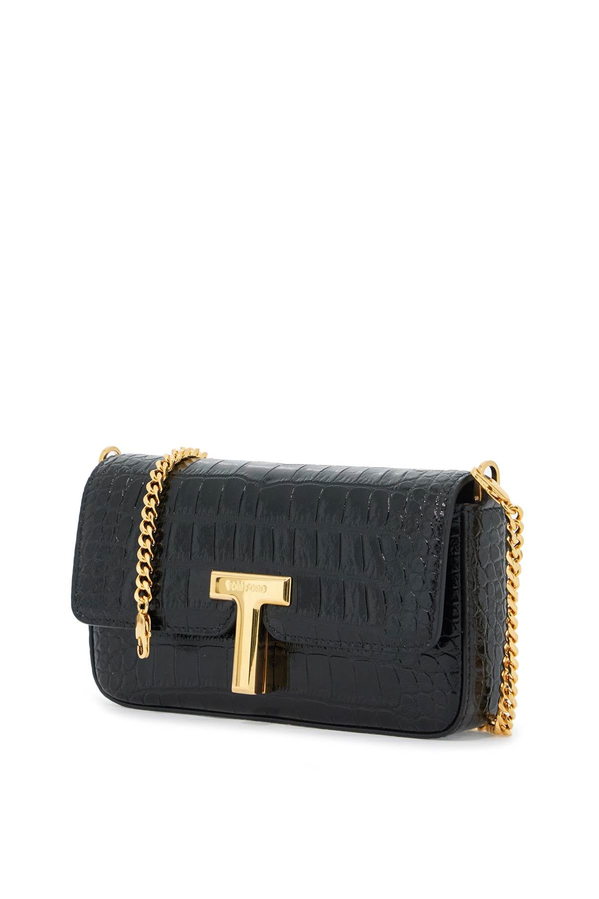 Tom Ford mini wallis crocodile print leather bag. image 2