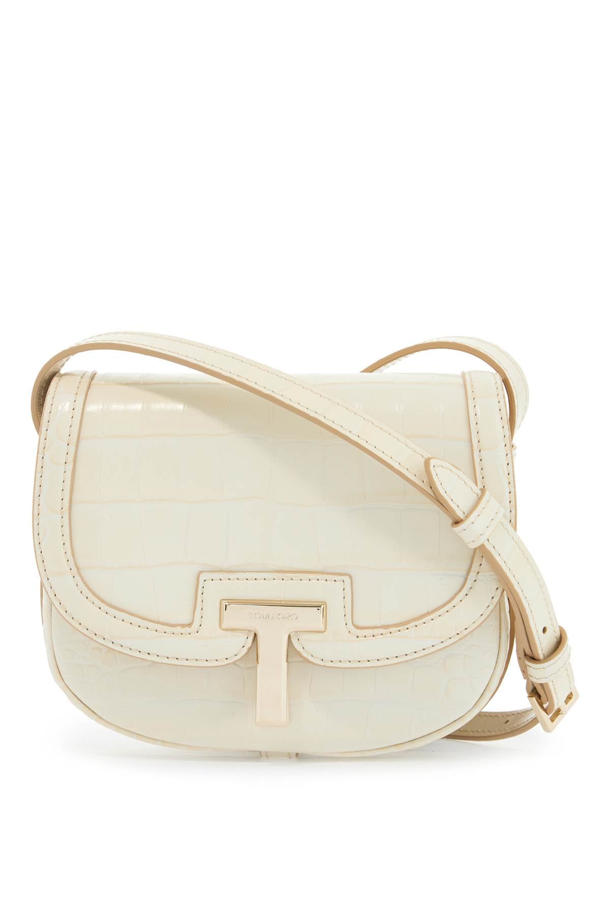 Tom Ford mini shoulder bag crocodile ivory with adjustable strap image 0