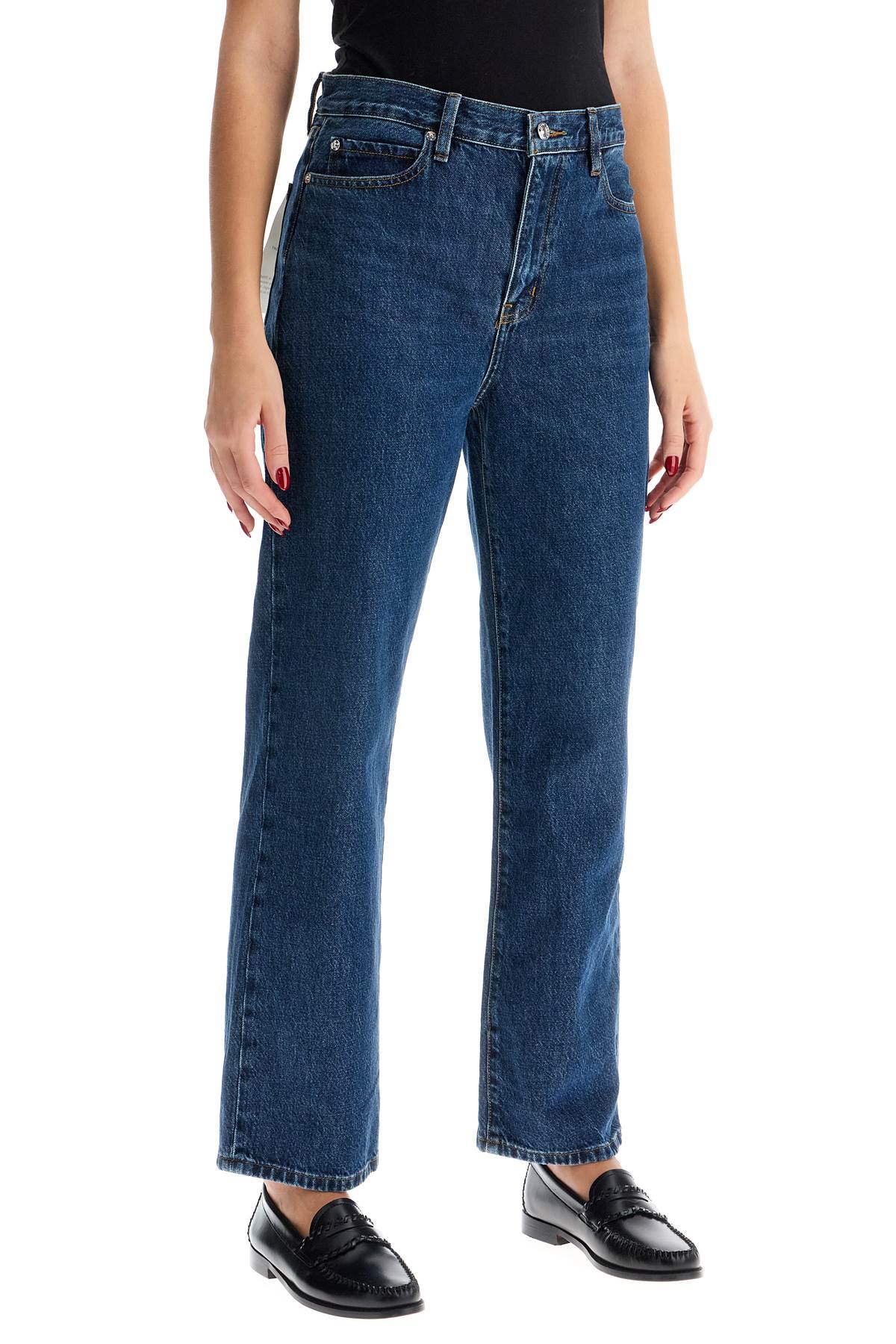 Le Jane FRAME Cropped Ankle Jeans: High-Waisted Straight Leg Jeans image 1