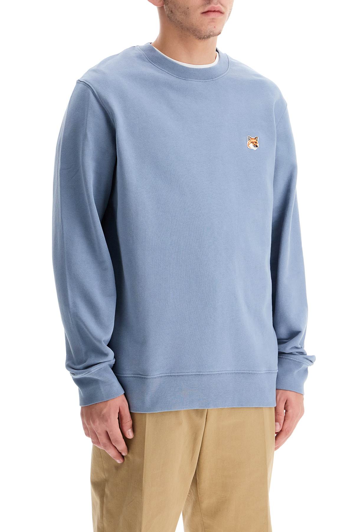 Maison Kitsuné Fox Head Patch Crewneck Sweatshirt image 1