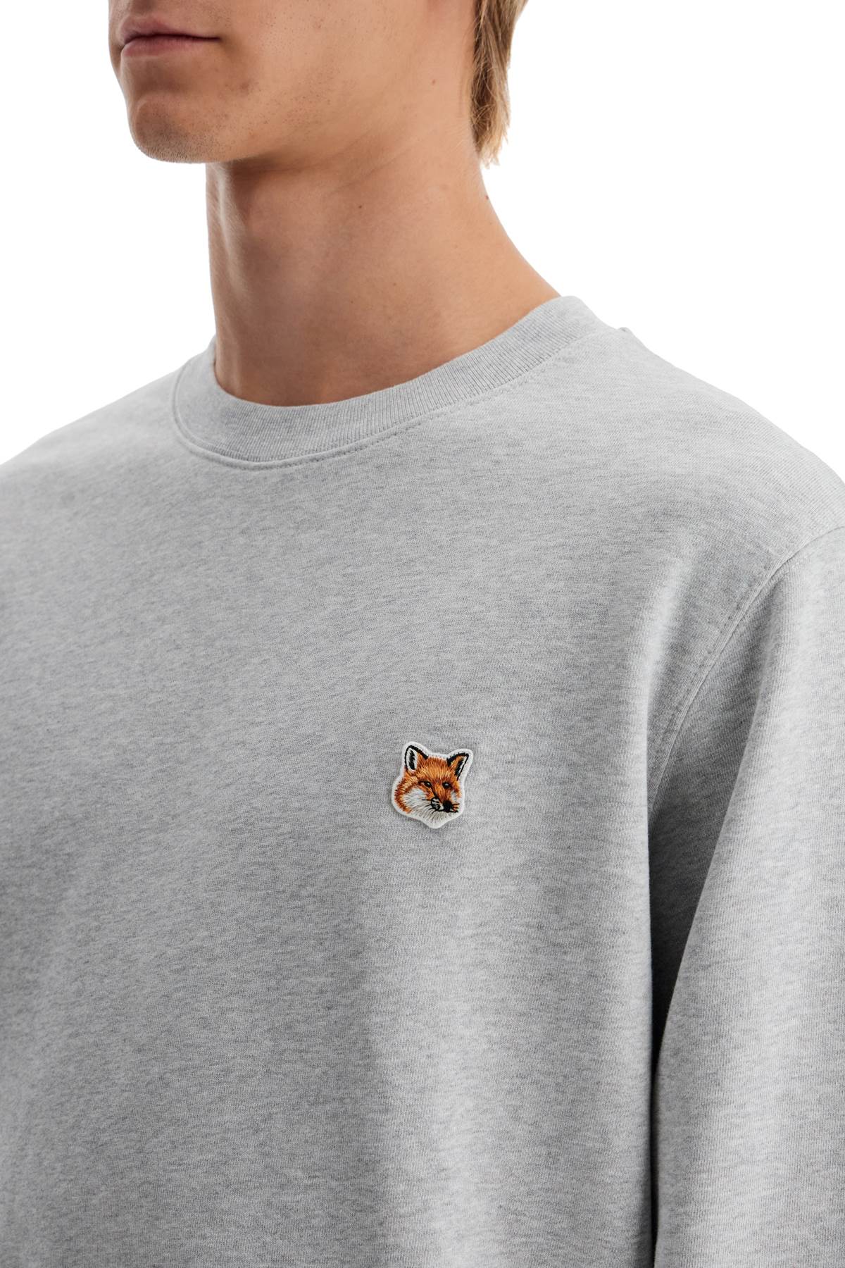 Maison Kitsuné Fox Head Patch Crewneck Sweatshirt image 3