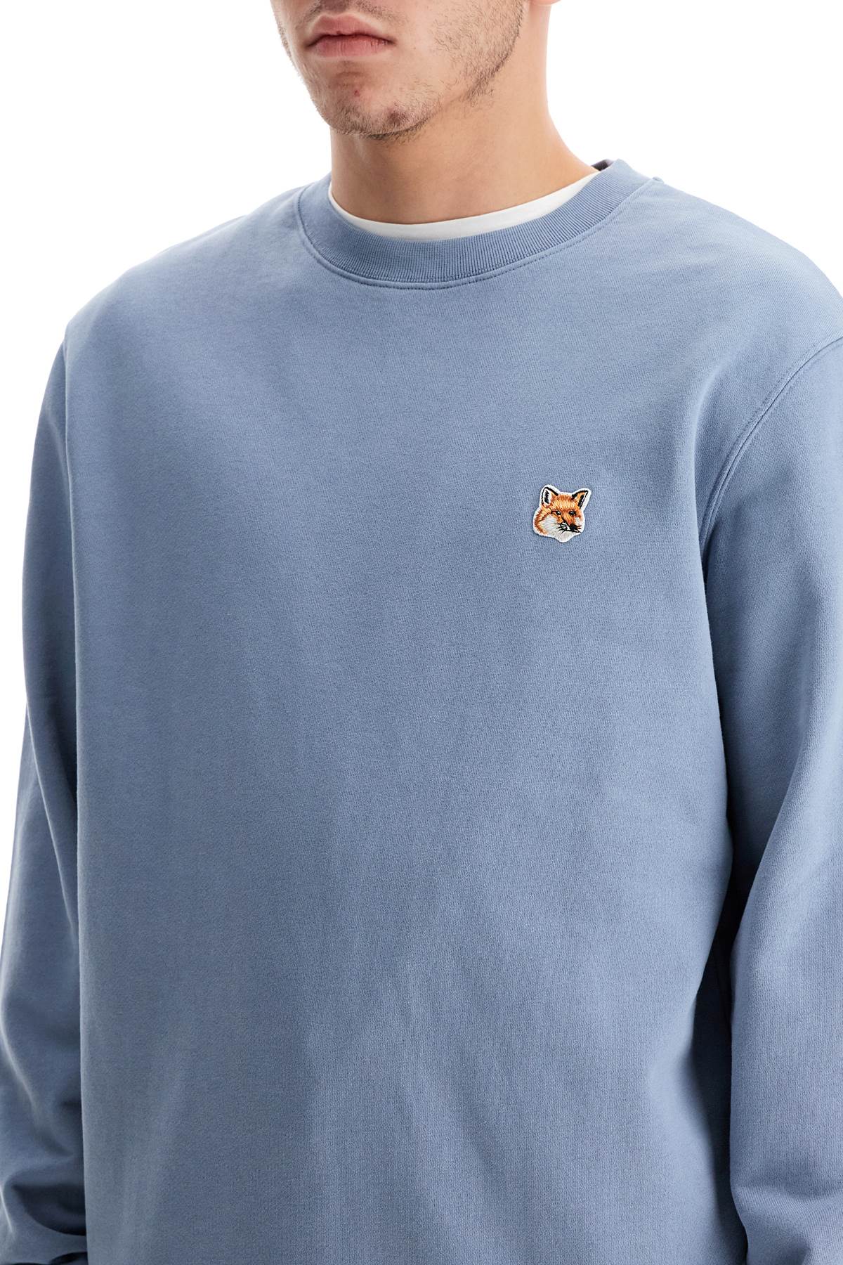 Maison Kitsuné Fox Head Patch Crewneck Sweatshirt image 3