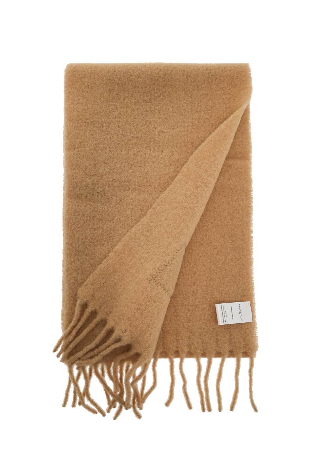 Maison Kitsune Alpaca Wool Fringed Scarf image 1