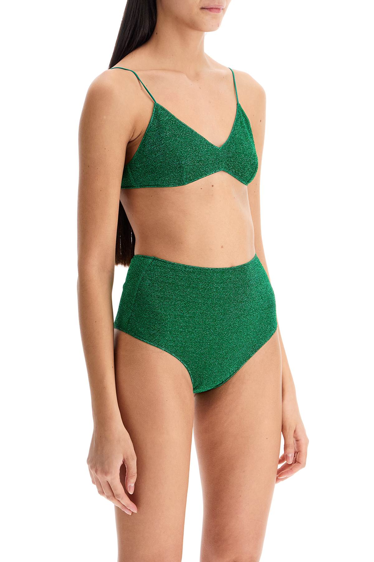 Oséree Lumiã¨re High-Waisted Lycra Lurex Bikini Set image 1