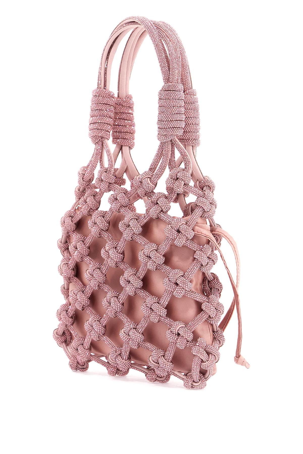 Hibourama Lola Woven Mesh Handbag with Crystal Thread image 1