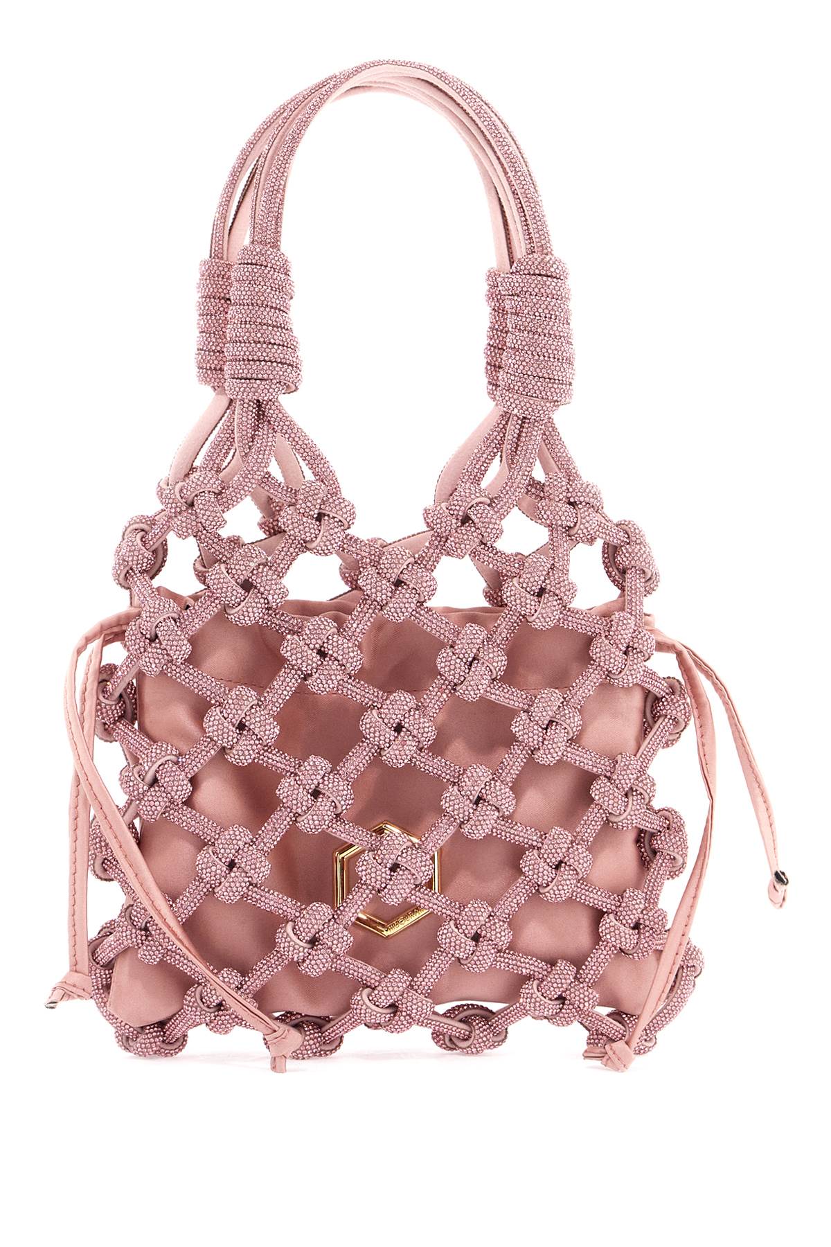 Hibourama Lola Woven Mesh Handbag with Crystal Thread image 0