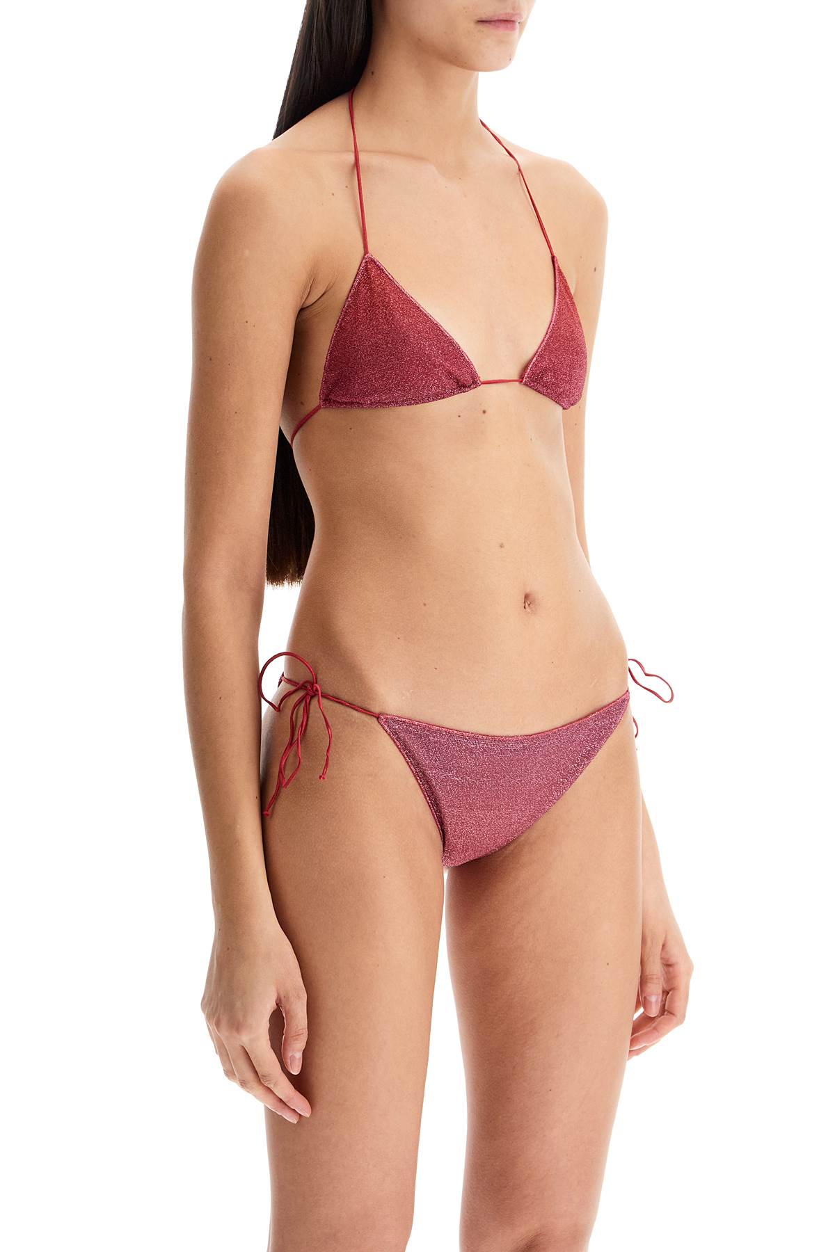 Oséree Lumière Shade Bikini Set: Gradient Lycra Lurex Triangle Top and High-Cut Bottoms image 1