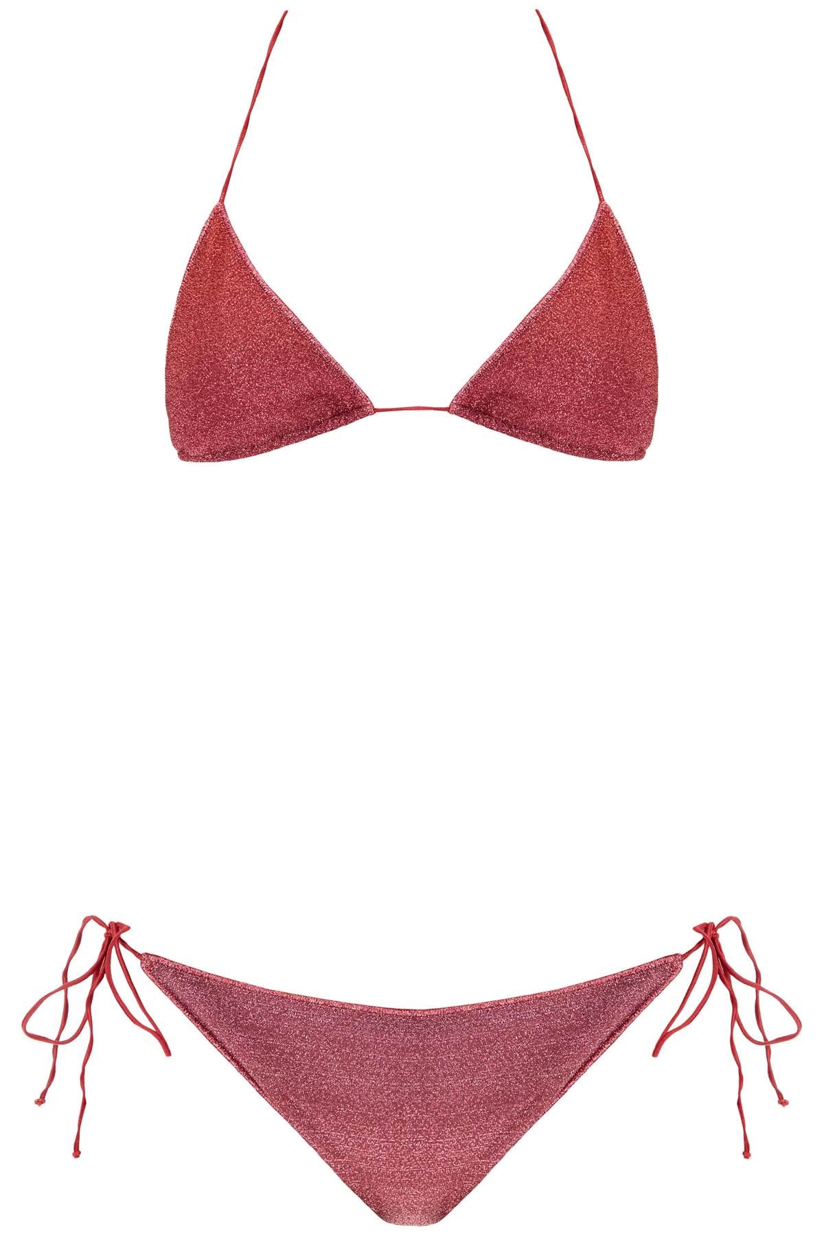 Oséree Lumière Shade Bikini Set: Gradient Lycra Lurex Triangle Top and High-Cut Bottoms image 0