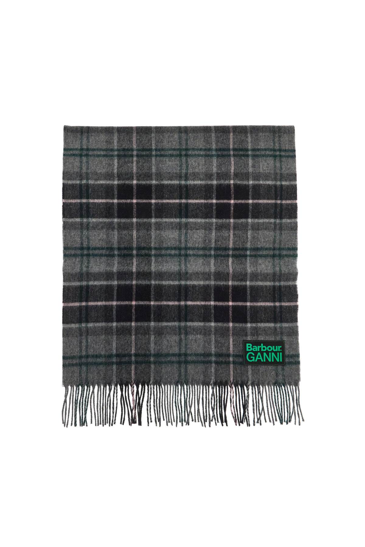 Barbour x Ganni Wool Checkered Scarf image 0