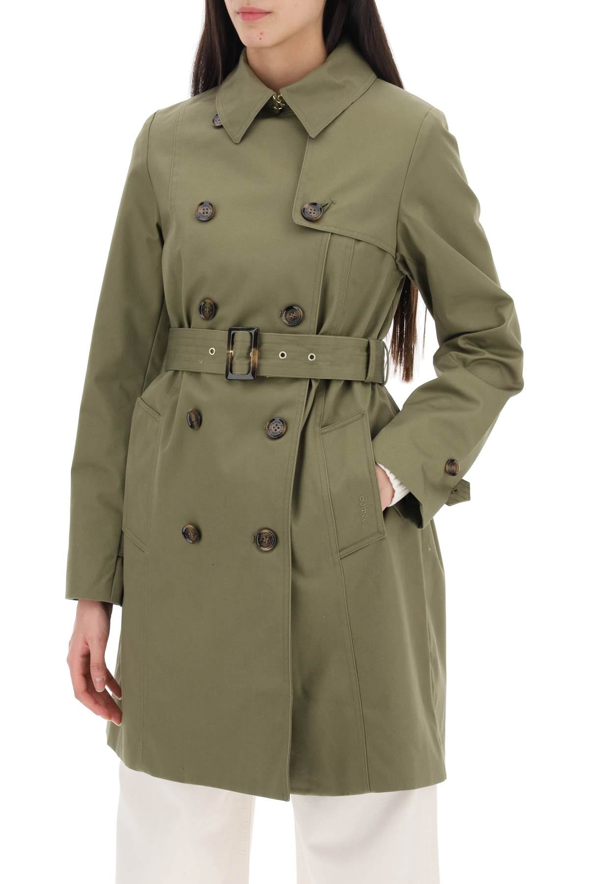 Barbour double-breasted trench coat for image 3